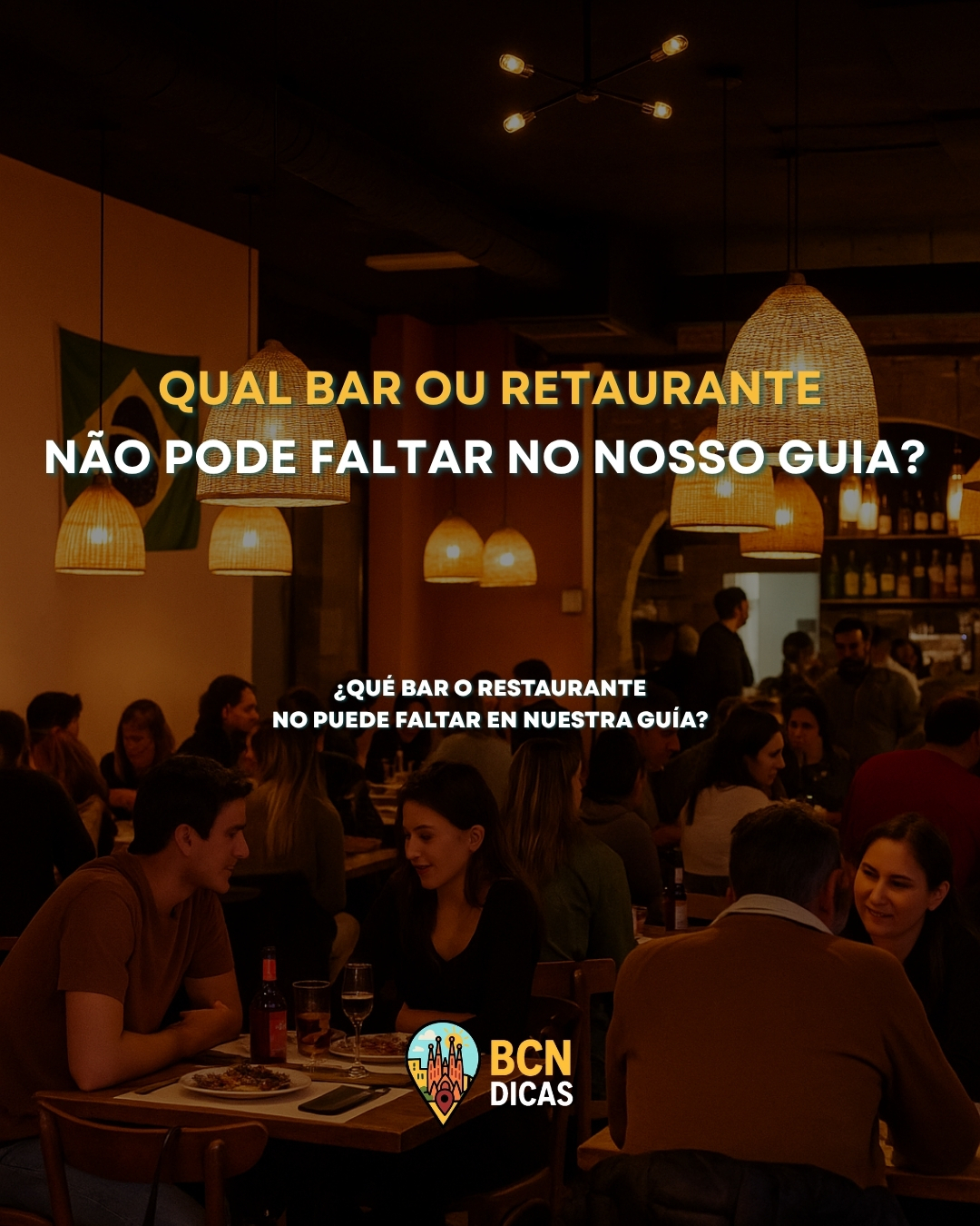 Qual bar/restaurante brasileiro não pode faltar no Bcn Dicas?
Comenta aqui pra gente! 👇🏼