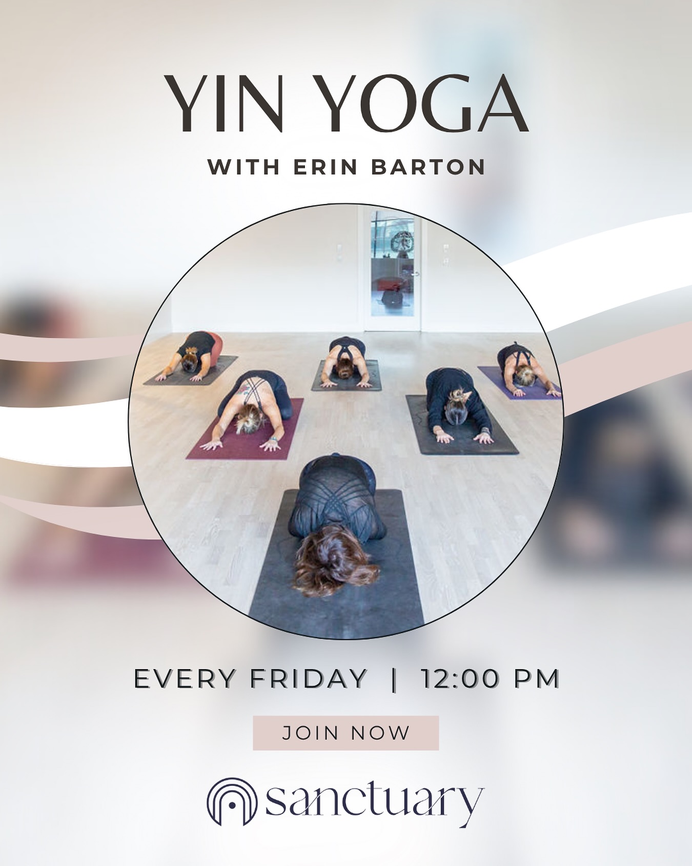 Yin is BACK at Sanctuary! 🙏🤩
After featuring Erin Barton this last month as our Discovery Drop class we are so excited to have her teaching another great class every week! @erinebarton
Erin is deeply passionate about the practice of Yin Yoga and its therapeutic approach. Which is great news since many students in our community have been requesting a Yin class be added to the schedule!
In this practice, poses are held for longer periods, targeting the connective tissues like fascia, ligaments, and joints. This style helps to increase flexibility, improve joint mobility, and cultivate a meditative stillness in both body and mind.
You can now register for this practice and its many benefits with Erin every Friday at 12pm!! 🥳