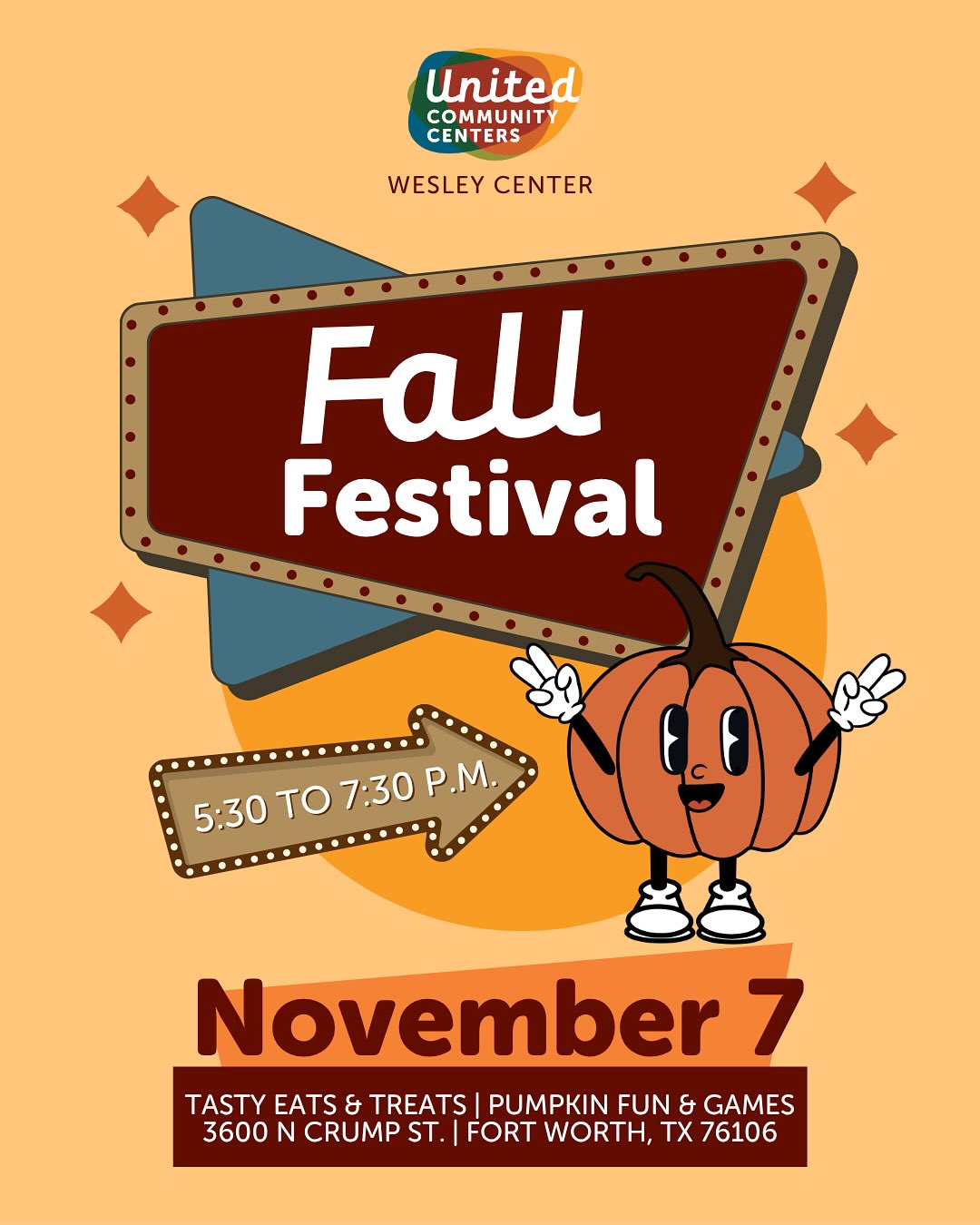 Get ready for fall festival fun at our Wesley Center! Mark your calendars and bring the whole family for a fun time!
