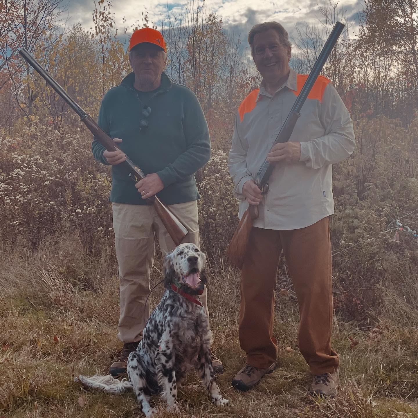 It was a pleasure hunting with Jim and Matt on Day 1 of the NY RGS Benefit Hunt. The point/track sequence by Autumn continued for 50 yards or so, ending with a shot opportunity in the open. Later on, Autumn pointed a grouse in an old apple orchard. When flushed it turned and flew back over the hunter for a good chance. There were shots fired and no hits and that’s how it goes sometimes. The hunters had a good time and were appreciative of the dogs, the game, and the beauty of healthy grouse woods.
@ruffedgrousesociety
@onthewinggrousecamp