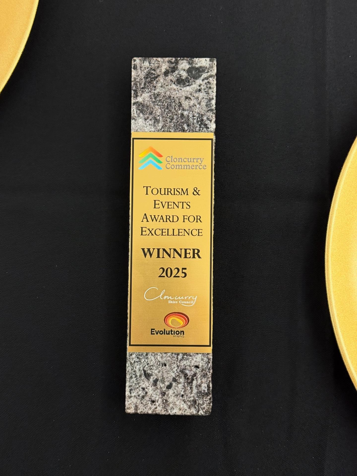 ๐ Weโre thrilled to share that the Cloncurry & District Show won the Tourism & Events Award for Excellence at the Cloncurry Business Awards over the weekend! ๐
A huge thank you to our amazing committee, sponsors and supporters, we couldnโt have done it without you! ๐