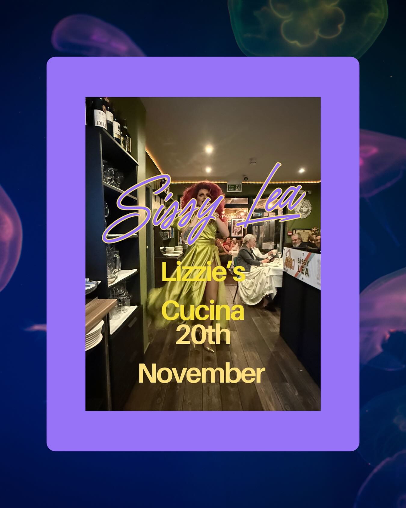 Our Sicilian Queen @sissylea.queen will be here @lizzies_cucina on the 20th November… book your table www.lizziescucina.co.uk 💓