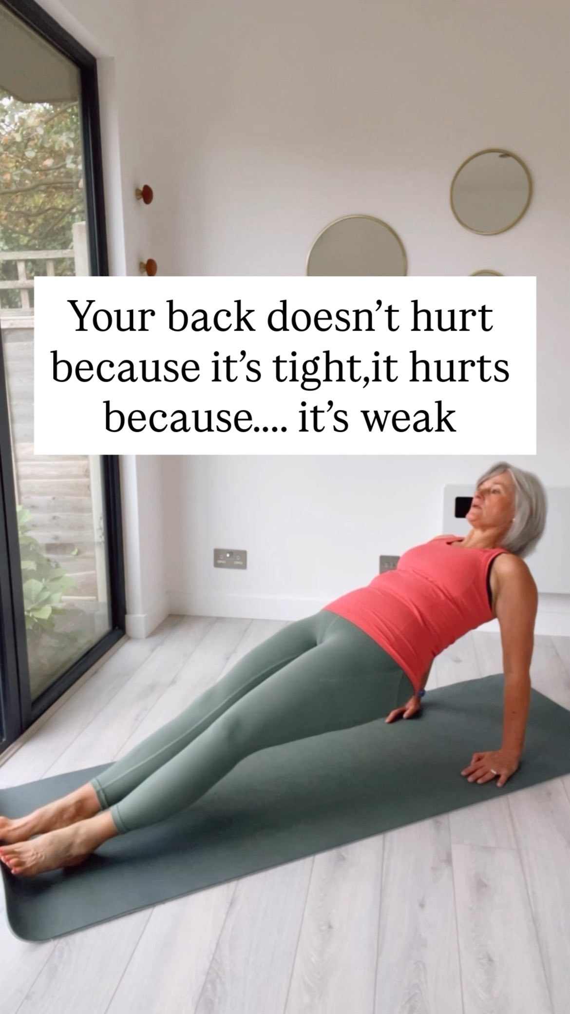 Sorry to be the fun police but stretching and resting will only give you temporary relief.
If you’re not ready to give up the sports you love.
Hiking,running,lifting,playing racket sports…. They are not just workouts.
They’re who you are. You’ve still got it but the aches,the pains, the stiffness it’s creeping in.
I know most people still think that crunches are the best for building core strength. But as someone who has switched from traditional ab workouts to deep slow core workouts that strengthens the back, hips, deep core,includes the diaphragm and pelvic floor - my core has never been stronger.
That’s why I created Strong Core.Strong Life
A free 5-Day Pilates core challenge that teaches you the kinda core exercises most active women were never taught.
In just 15 minutes a day I’ll teach you ➡️Routines to strengthen your hips,back, and deep core.
➡️Learn to connect the breath to the movement
➡️Slowing down and focusing on movement that really recruits the muscles that really matter
➡️Proven exercises to get stronger from the inside out.
This is what keeps my clients running PB in their 50s, riding a motorcycle without back pain, going camping and feeling stronger in their 50s than they did in their 30s.
So if you’re ready to feel stable,strong, and pain free because your core carries you through everything you do…..
Comment “CORE” and I’ll send you the link to join the FREE 5-Day challenge where building core strength is the focus of everything we do.
#womenover50 #menopausefitness #midlifewomen #homeworkoutsforwomen #coreworkouts #corestrengthening #lowerbackpainrelief