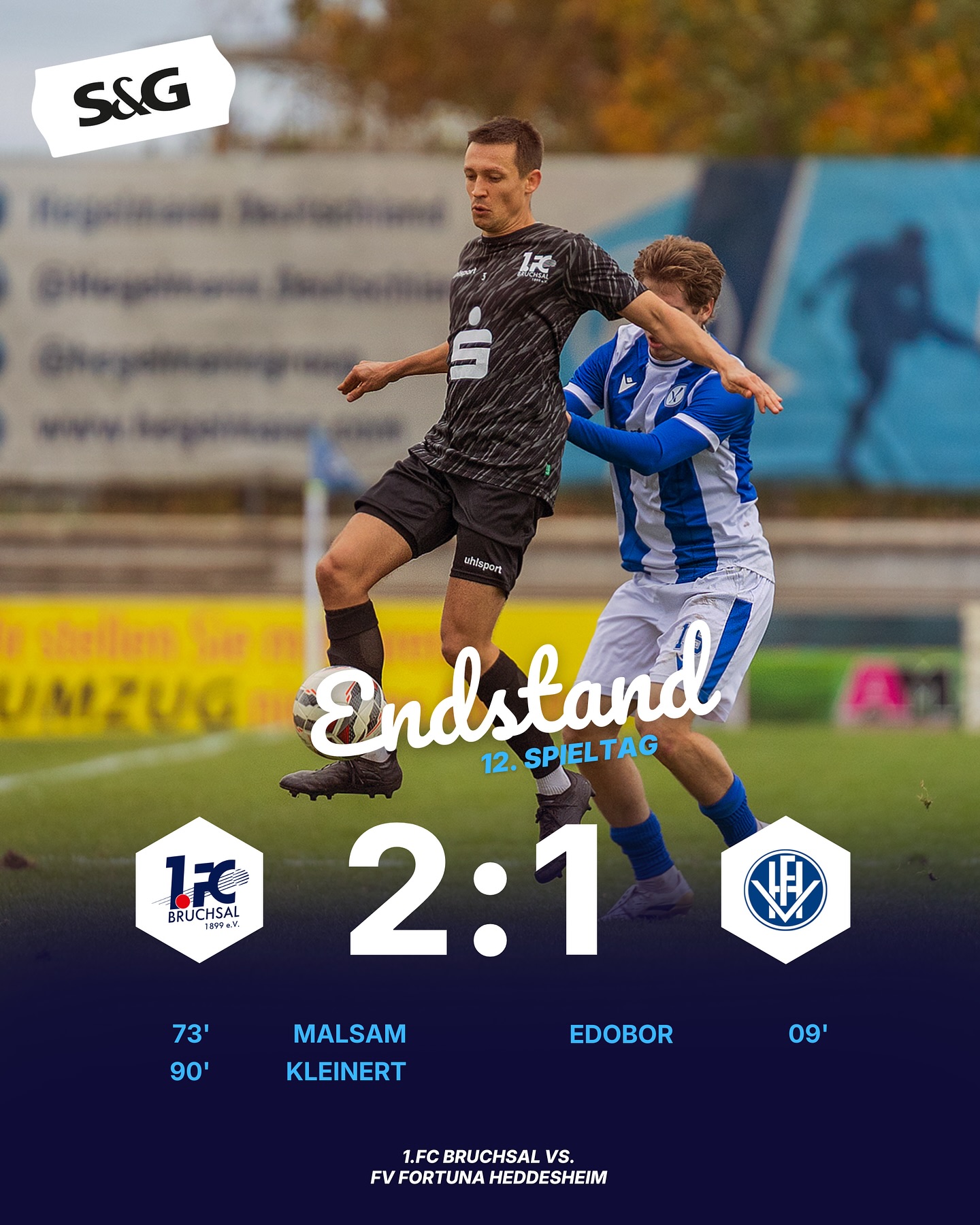 Haben wir es mal wieder spannend gemacht 👀
Die Gäste nutzten ihre einzige Großchance gnadenlos aus und verlangten uns direkt zum Start alles ab. Wir haben wieder mal zu oft Chancen verpasst und nicht realisiert. Aber zum Ende steht ein wohlverdienter Sieg und drei Punkte mehr auf dem Konto.