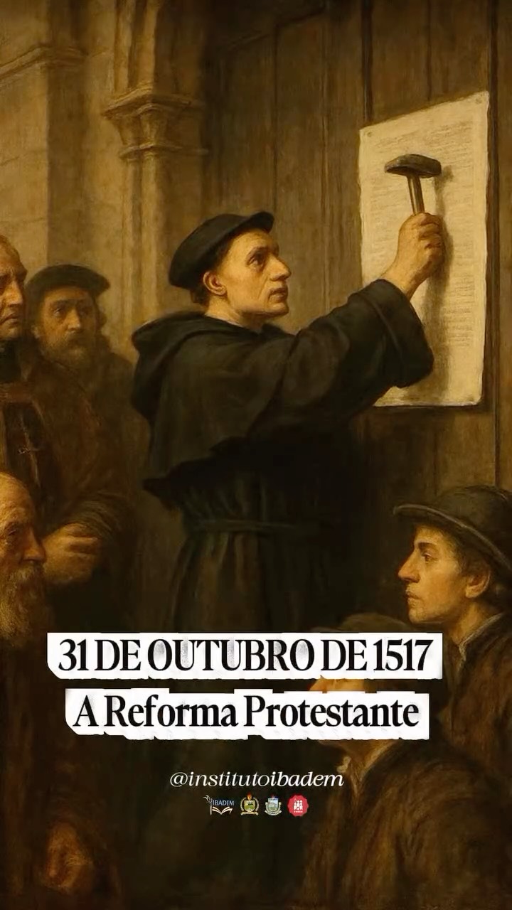 Amanhã (31 de outubro), celebraremos os 508 anos da Reforma Protestante e nós, louvamos a Deus por essa jornada de fé que nossos irmãos empenharam, e hoje celebramos as conquistas da Reforma:
📖1. Somente a Escritura: A Bíblia é a única fonte inerrante e final de autoridade para a fé e prática, e não a tradição ou o magistério eclesiástico.
✝️ 2. Somente Cristo: Jesus Cristo é o único mediador entre Deus e os seres humanos, e o único caminho para a salvação. Rejeita a necessidade de intercessão de santos ou sacerdotes.
🕊️3. Somente a Graça: A salvação é um dom gratuito e imerecido de Deus, concedido unicamente por Sua graça e não por obras humanas ou méritos.
🔥4. Somente a Fé: A justificação (ser declarado justo por Deus) é recebida unicamente pela fé em Jesus Cristo, e não por boas obras ou penitências.
☝🏼Somente a Deus a Glória: Toda a vida do crente deve ser vivida para a glória de Deus.
Separamos um artigo especial sobre a Jornada da Reforma ao Pentecostalismo.
Veja mais em nosso site:
@www.institutoibadem.com