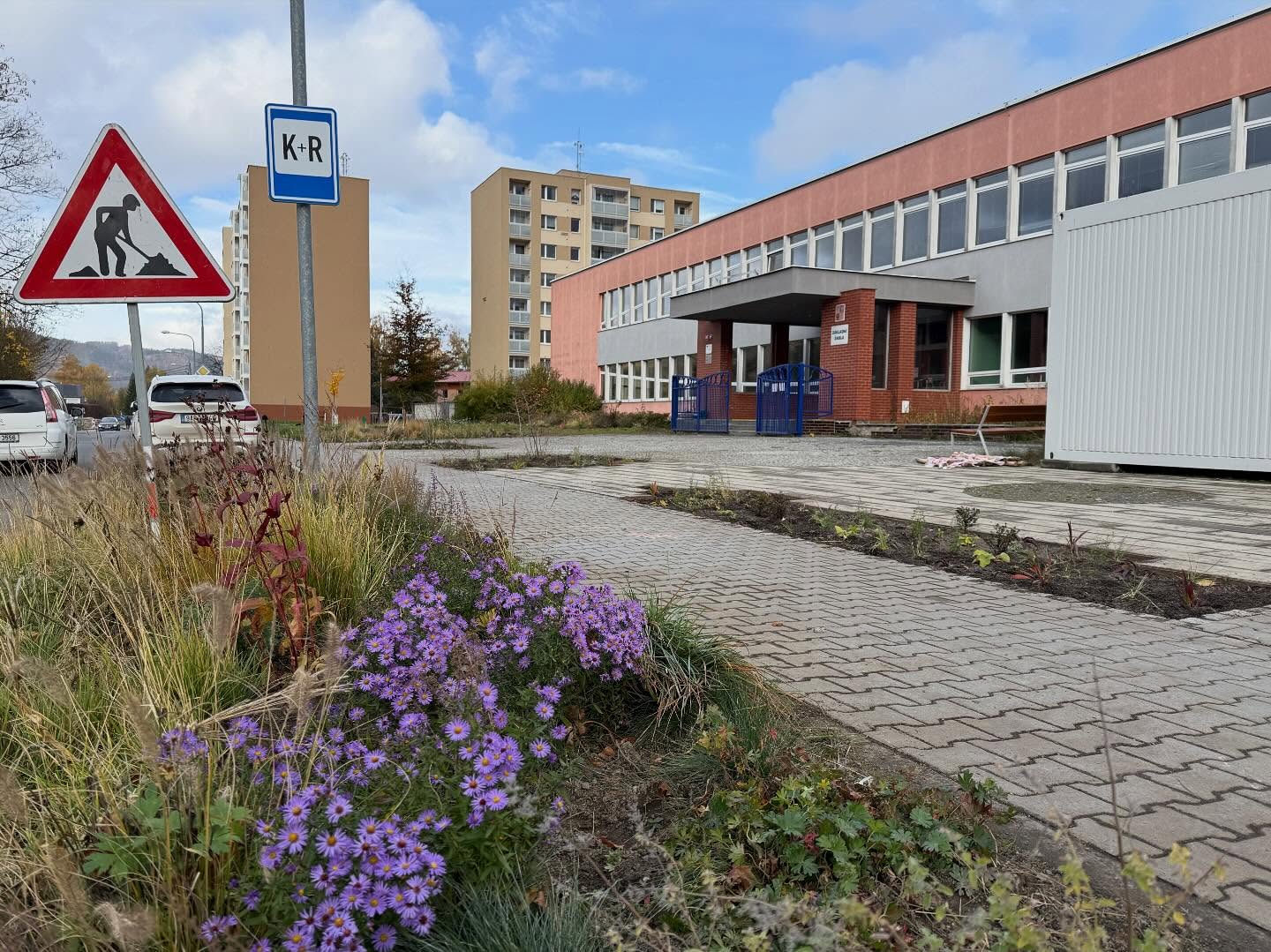 Dnes se díky velkorysému daru více než 800 trvalek od školky @herbagrata a několika stovek cibulovin od @zasad_to.cz podařilo vrátit tvář kusu veřejného prostoru před ZŠ Jeseník na Nábřežní ulici. ♥
Před rokem vše smetla povodeň (škola sama má dodnes polovinu provozu zajištěnou díky sestavě kontejnerových buněk na bývalém hřišti) a na okolí jsou stopy stále patrné. Poškozené cesty se postupně opravují, lidé pracují na poničených domech, postavily se provizorní mosty, ale zeleň je pochopitelně až a konci seznamu. Tak jsme se rozhodli do toho trochu šlápnout a naplánovali jsme s ředitelem projektový den.
Vynikající školkař Jan Nussbauer vyrážel z Českých Budějovic o půl páté ráno, aby den předem vše bylo na místě a si my pak s dětmi střihli zahradnický maraton. Navzdory tomu, že počasí zkoušelo, kolik toho vydržíme (a nebudu kecat, někteří výlupci se taky svezli na vlně :)), se do toho nakonec žáci ze 7., 8. a 9. tříd neskutečně položili.
Fakt jsme to dali. Je to přesně to počasí, kdy nadávají i ostřílení zahradníci - a děcka s paními učitelkami mají můj hluboký obdiv. Urvali to i s mrholením v zádech. A už teď nás míjeli usmívající se lidé. Těším se, až to na jaře začne pučet!
(Jediné, co mě mrzí je, že jsem nezvládala fotit a na fotkách je jen část těch, co to odmakali. Kudos všem!)