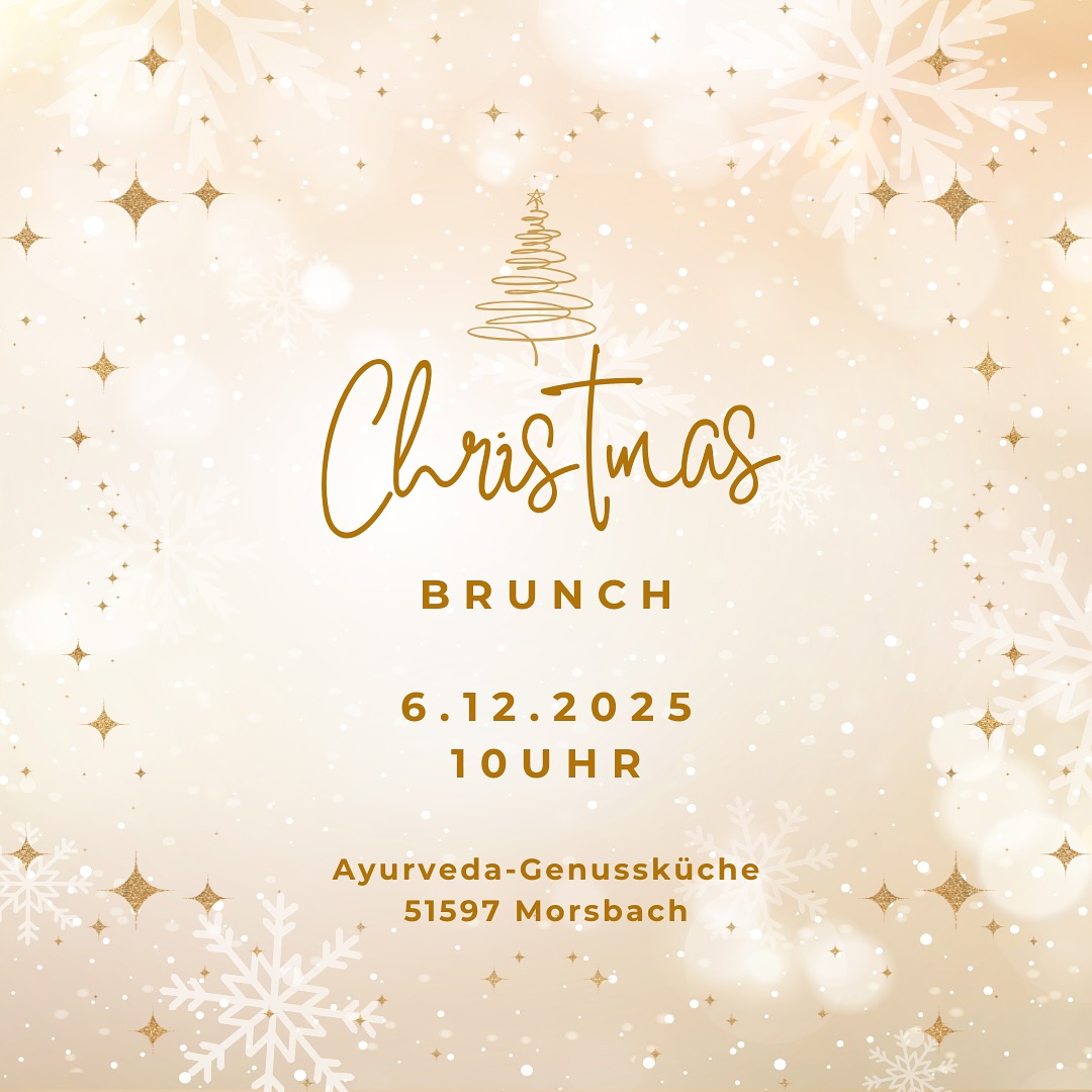 Christmas-Brunch🎄🎄🎄
Weihnachtszeit ist Family-Time 🌟und jedes Jahr treffen sich an den Tischen
Flexitarier, Vegetarier, Veganer und so manch eine Lebensmittelunverträglichkeit muss auch bedacht werden.
Brauchst du noch Anregungen für einen Festtags-Brunch, der dir all das bieten, dann lade ich dich ein zu meinem Christmas-Brunch am 6.12.2025 um 10 Uhr.
Wir bereiten süße und herzhafte Gerichte zu, die du entweder gut vorbereiten oder schnell frisch herstellen kannst.
Lass dich von der leckeren Ayurvedaküche inspirieren und überrasche deine Lieben mit einem etwas anderem Weihnachtsmenü⭐️💫.
#christmas #weihnachten #family #familienzeit #weihnachtsbrunch #ayurveda #ayurvedalifestyle❤️ #ayurvedafood #ayurvedaeveryday #gesundundlecker #essenmachtglücklich #gutesessen #gutesgefühl #kochkurs #ayurvedakochkurs #leckeressen #leckerkochen