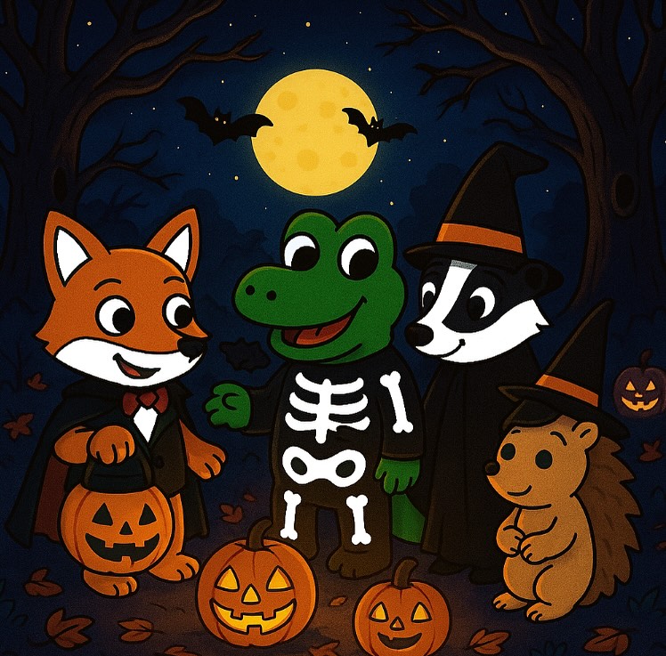 The Bristol Crocodile and his woodland friends are spending the evening trying on costumes for their Halloween party! 🎃🦇
#BristolCrocodile #ChildrensBookIllustration #HalloweenFun #BristolArt #PictureBookMagic #AutumnVibes #CrocodileAndFriends #IllustratorsOnInstagram #KidsBookArt #StorybookIllustration #SpookySeason #BristolCreatives #CuteHalloween #FoxBadgerHedgehog #SeagullAdventures #TrickOrTreat