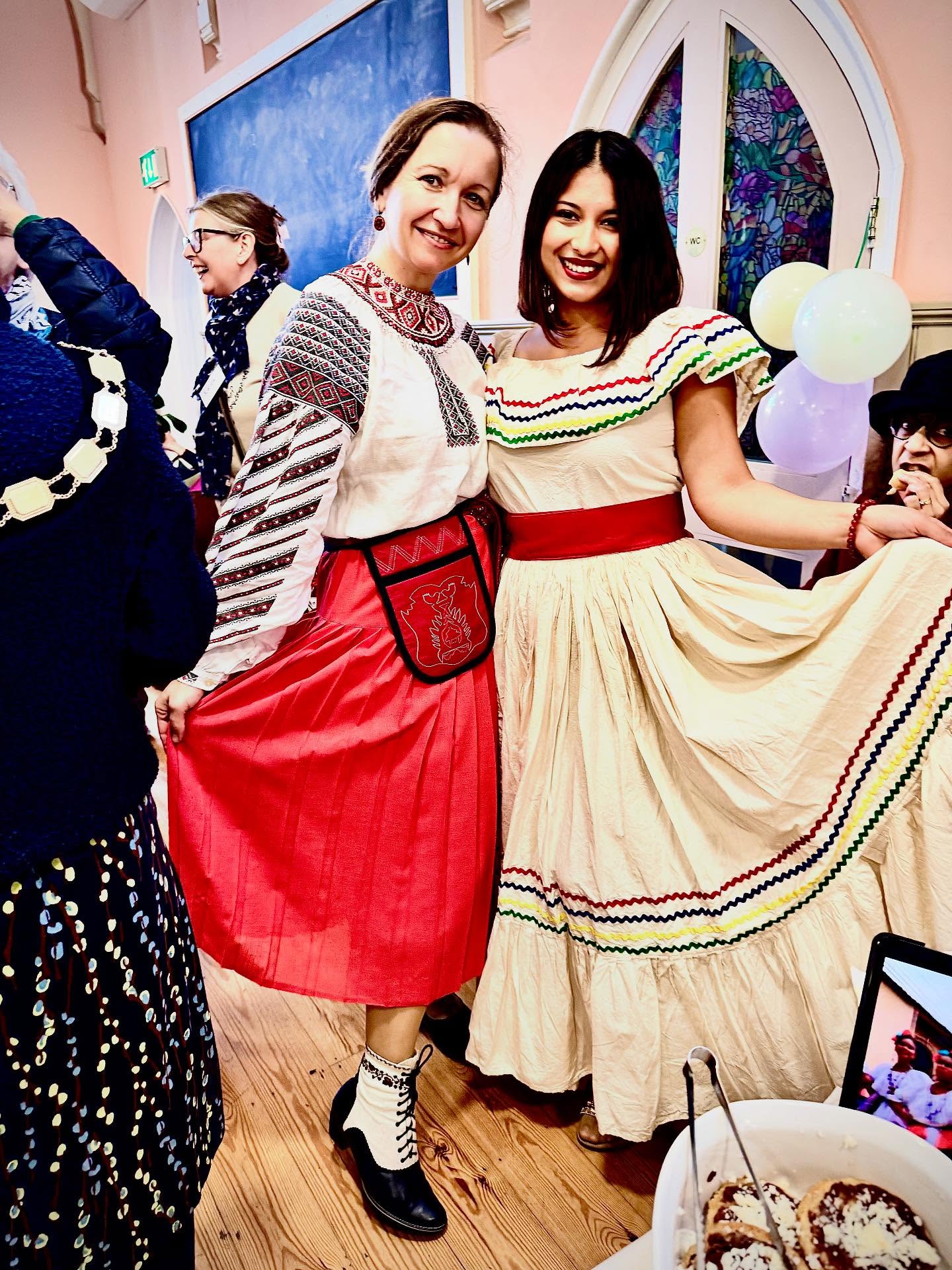 Global food event . Run by a country town woman’s group who welcome diversity and other cultures . Bury st Edmunds is a Suffolk farming town. It’s famous for its Abbey one of the biggest and so powerful that it was one of the first king Henry 8 th dismantled. It had fish farms, made beer, had bakeries farmed the local area. It’s a relatively prosperous town since the middle-ages . Not just its thriving abbey, but the surrounding agricultural land. It has its medieval grid in the town centre, it also has a history of the travellers having like a base .