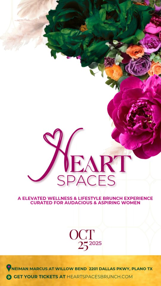 Hey Sizz!❤️
We’re just a day away from the HeartSpaces Wellness & Lifestyle Brunch happening this Saturday, October 25th, and baby… it’s about to be somethin’ special! 🔥
Before we set the stage for a day filled with restoration, laughter, and real conversation, I want to take a moment to recognize our incredible sponsors who helped make this experience possible:
Aetna – supporting women’s health, wellness, and the journey to whole living. @aetna
Walmart – making everyday life accessible and affordable for women and families. @walmart
The Senior Source – empowering older adults and caregivers with resources, love, and support. @theseniorsource
Ulla Popken – celebrating body confidence and bold style for women who own every curve. @ullapopken
Holistic Self Repair – helping women heal and restore from the inside out through natural wellness.
Because of these partners, women will gather in a space where they can breathe again, be poured into, and be reminded of who they truly are. This brunch isn’t just beautiful tables and good food — it’s healing, laughter, and fire all wrapped into one powerful experience.
It’s about sisterhood.
It’s about restoration.
It’s about us.
See you Saturday — and don’t forget the color theme: Hunter Green, Magenta, Fuchsia, and Deep Golden Yellows.
#HeartSpacesBrunch #SizzleBoldly #FaithFamilyFire #ReimagineHer #midlifewomen