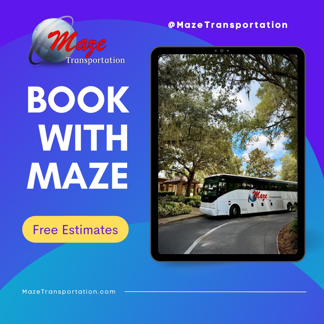 Maze Transportation makes group travel easy and affordable across all of Florida. Whether it’s a company event, school trip, beach outing, or convention — we’ve got you covered.
Get your free quote and book online today at mazetransportation.com
•
#MazeTransportation #FloridaTravel #GroupTransportation #CharterBus #FloridaTrips #TravelFlorida #BusRental #TransportationService #BookYourTrip #FreeQuote