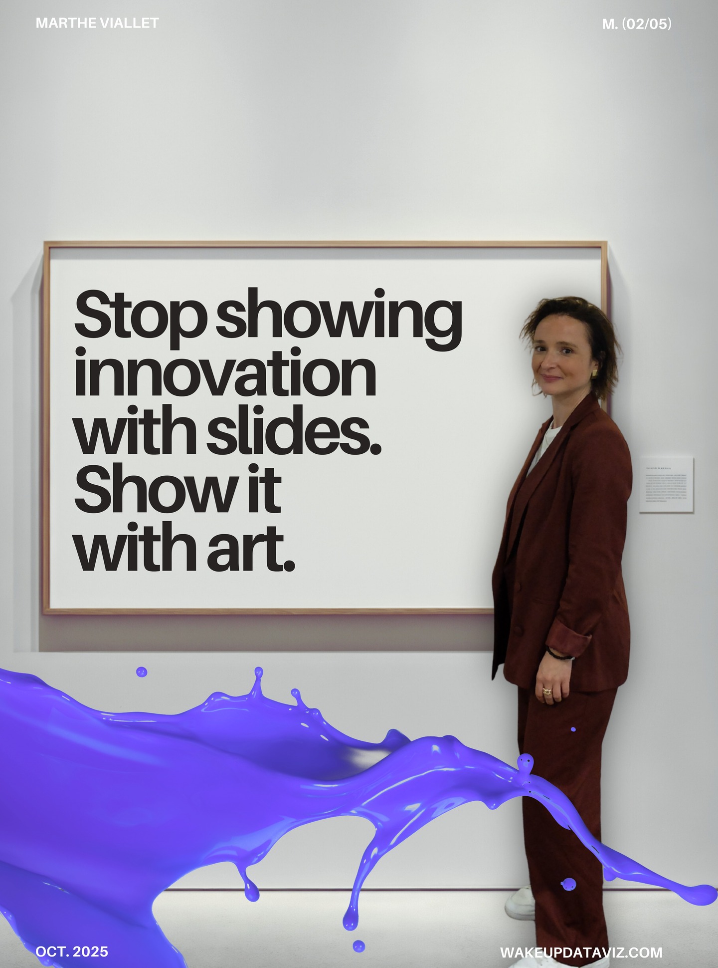 đșđŒâ Tech, data & AI festivals deserve artworks, not slides. We celebrate innovation, but too often, we show it in the worst possible way... đđŒ
And that goes for tech fairs, science events, and all things âdigital cultureâ.
đ„ïž â PowerPoints, dashboards, blue screens... đ€ą
Too many events still rely on technical presentations that are visually outdated đ€ when they should aim to move, surprise, and create strong visual experiences.
đ â Over the years, Iâve seen how data, and now AI, can become an artistic medium.
When art enters a digital festival, everything changes: people stop, feel, and understand differently.
đ â A data art exhibition is another way to talk about technology, through sensitivity.
Turning data into â art â sound â sculpture means allowing everyone, experts or not, to feel innovation, not just understand it.
đ« â Thatâs what Iâve been exploring through events like the @westdatafestival (Laval) or the Salon Data & AI and @web2day.officiel (Nantes): making data visible â tangible â inspiring.
âȘ â What if, tomorrow, digital, data & AI festivals gave more space to art?
â ïž â Not for decoration, but to make technology human, emotional, and fascinating. ⟠I work with an international network of artists, designers, and researchers who bring science to life.
The digital world deserves more than slides. It deserves emotions.
đ â Speaking of tomorrow,
my 2026 calendar is already taking shape.
đđŒ If youâre organizing a festival, event, or exhibition around digital culture, AI, data, or science â letâs talk.
đ© â wakeupdataviz@gmail.com
ââââââââââ
#dataart #datavisualization #digitalculture #aifestival #innovationdesign #artandtech #datacommunication #artcurator #mediationdesign #creativeevents