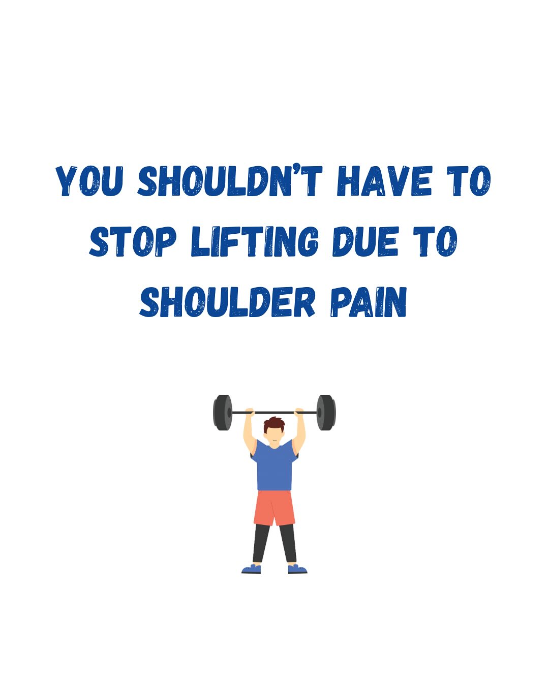 Donât stop training because of a shoulder injury!
Let us get you back to lifting or sport without having to completely cease doing what you love.
Click the link in our bio to book a free visit!
#shoulderpain #lifting #bodybuilding #rehabchiro #physio