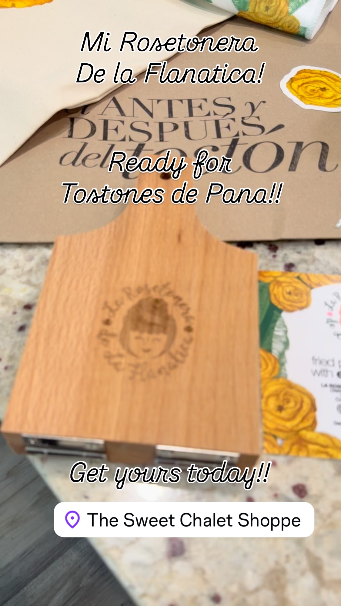 Wow!! Today we got this beautiful surprise from @laflanatica! My gorgeous Rosetonera!! Unique in every way!! Fabulous’s Holiday present! Get yours today on her Etsy shoppe! #laflanatica #tostoneras #rosetonera #thesweetchaletshoppe #sweetcolorlab #sweetchaletshoppe #bakingcommunity #orlando #sanford