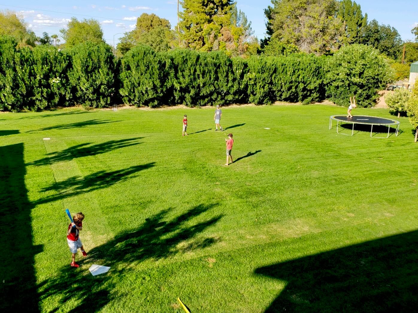🌿 Arizona Winter = Green Grass + Happy Kids
This is why we overseed! Cooler weather and winter rye mean soft, green grass for running, playing, and soaking up the sunshine.
A healthy winter lawn starts with good prep, seed, and watering — and we can help with all of it.
Message us to get your yard ready for winter!