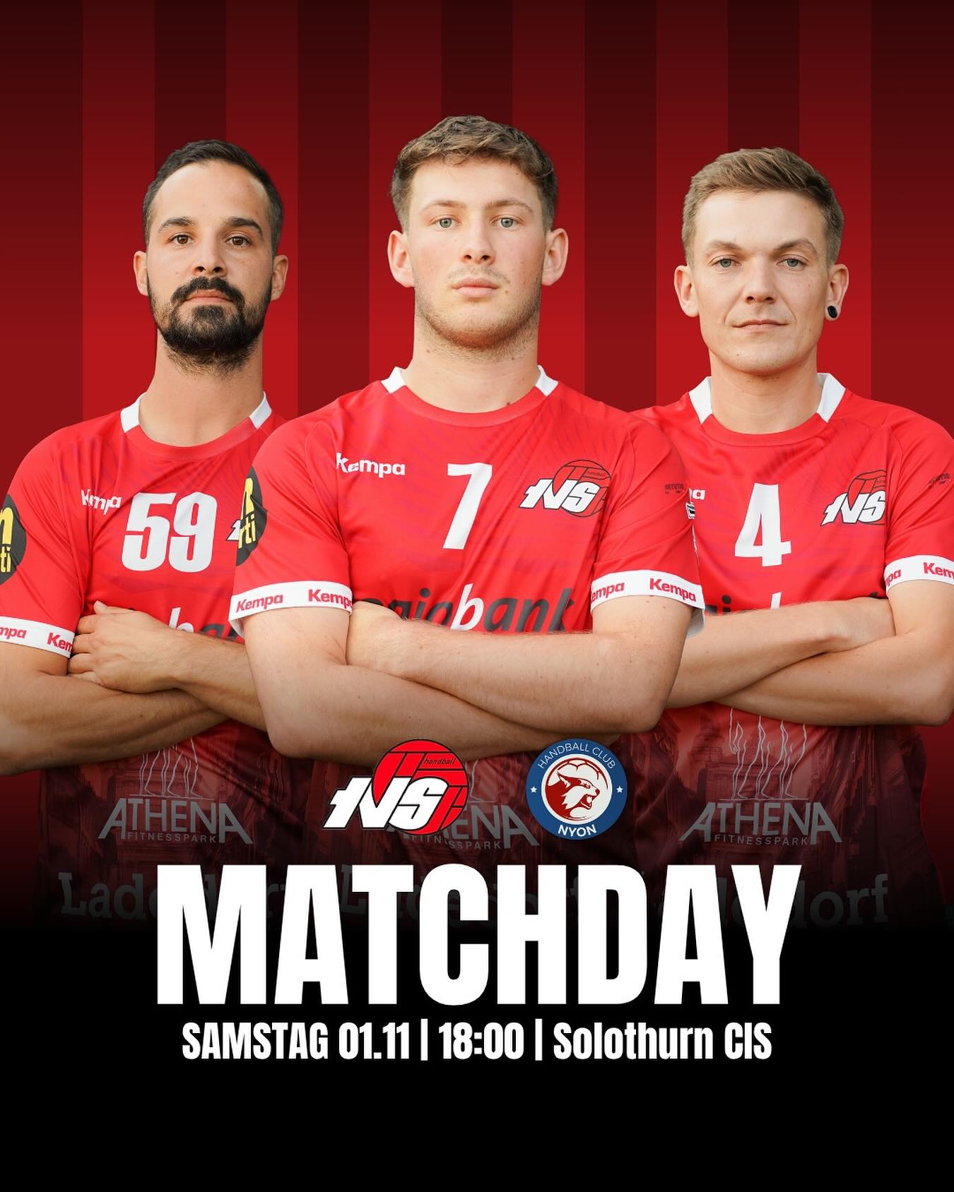 🤾🏻♂️Heimspiel im CIS! – TV Solothurn vs. RG Nyon
Am Samstag steht für den TVS das nächste Heimspiel an! 🔥 Um 18:00 Uhr empfangen die Solothurner im CIS erneut die RG Nyon – bereits das dritte Aufeinandertreffen dieser Saison.
Bisher hatten die Waadtländer die Nase vorn: In der Meisterschaft mit 32:24 und im Schweizer Cup nach Verlängerung mit 34:30. Nun will der TVS endlich den Spiess umdrehen und den ersten Sieg gegen die offensivstarken Romands einfahren. 💪
📅 Samstag, 1. November 2025
⏰ 18:00 Uhr
🤾🏼♂️ TV Solothurn vs. RG Nyon
📍 CIS Solothurn
📺 Liveticker in der Bio
📄 Spielvorschau folgt.. (Link in der Bio)
🔴 Wir freuen uns auf eure lautstarke Unterstützung im CIS! 🔥