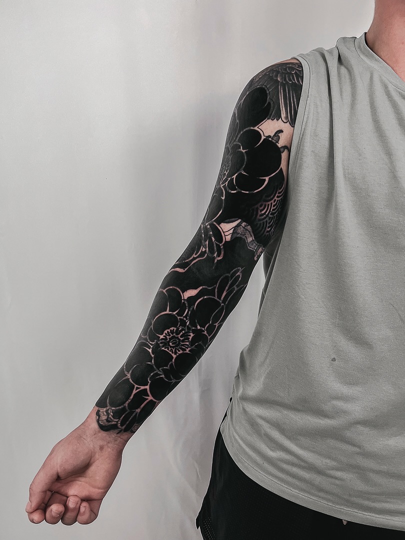 Building layers of blackwork over old stories — shaping new forms through contrast and texture.
Ponies emerging from the past, reimagined in bold black ink.