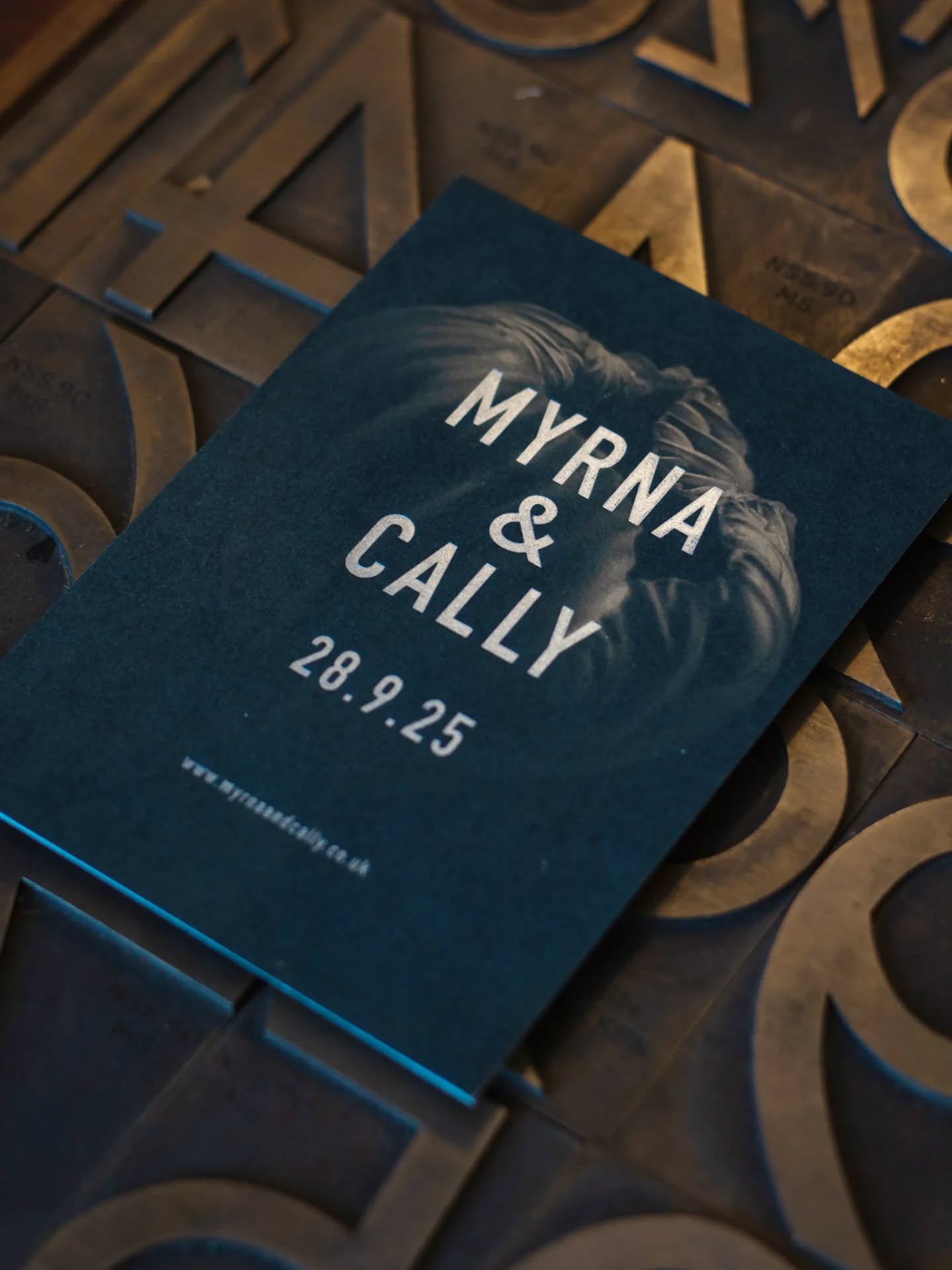 Myrna & Cally
When Cyanotype and Foil Print collide, beautiful stationery is the result.
Gorgeous pearl foil print on toned Cyanotype.
#weddingstationery #weddinginvitation #cyanotypeinvitations #cyanotype #botanicalinvitation #foilprint #hotfoil #printstudio #letterpressstudio