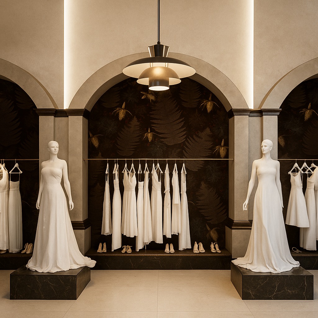 This bridal boutique was designed to embody timeless sophistication, where every material choice speaks of luxury.
#commercialdesign #belgianinteriordesigner #hospitalitydesign #b2b #interiordesigninspiration