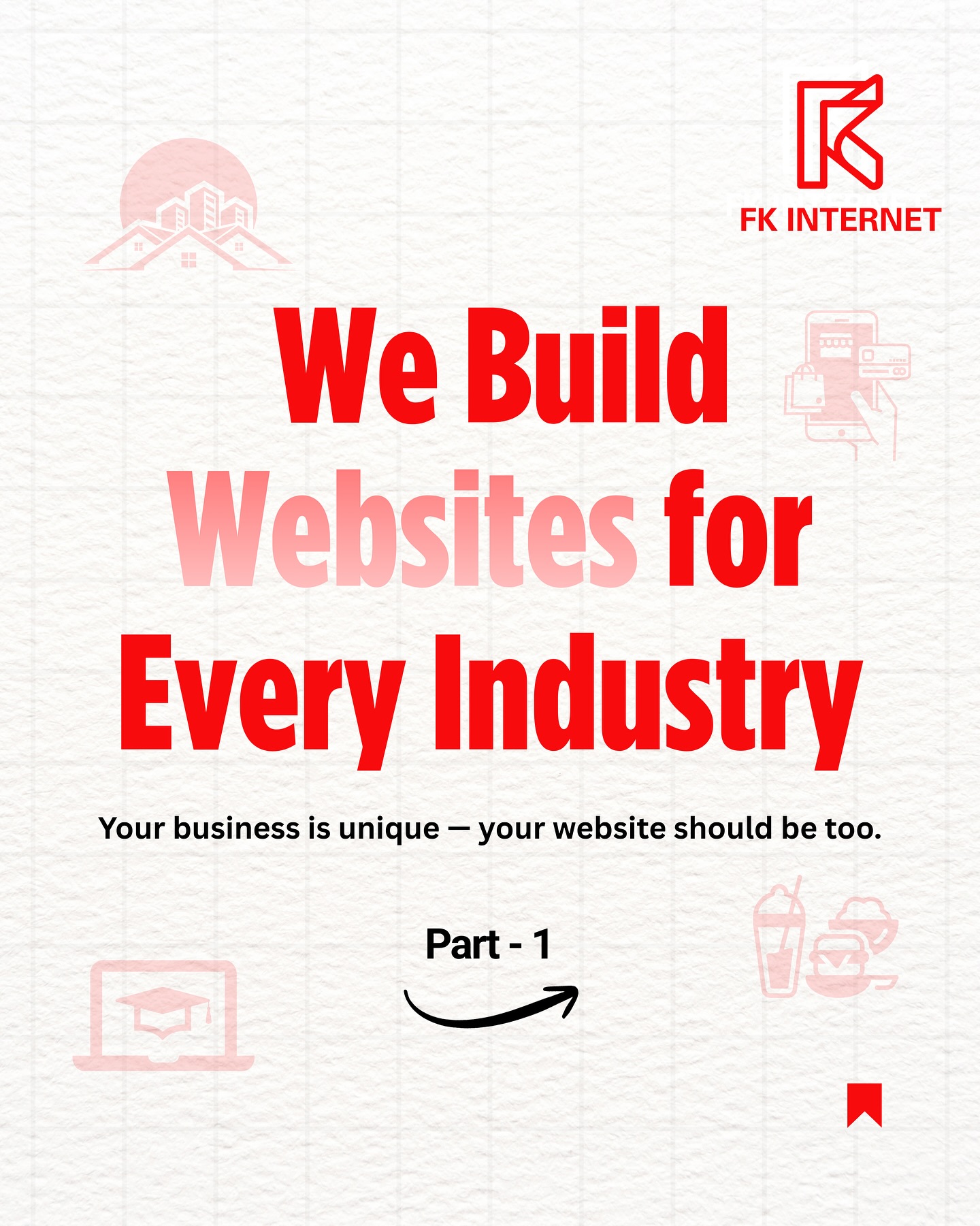 🚀 We Build Websites for Every Industry – Part 1
From real estate to retail, from education to logistics - your website deserves to work as hard as you do.
At FK Internet, we create industry-focused websites that blend design, functionality, and strategy to help your business grow online. 🌐
Here’s how we bring every industry to life 👇
🏗️ Real Estate & Construction – Showcase projects, attract clients, and build trust.
🛍️ Retail & E-Commerce – Sell smarter with seamless, conversion-driven stores.
🎓 Education & E-Learning – Engage learners and simplify enrollments.
🚚 Transport & Logistics – Reliable, fast websites that move your business forward.
🍽️ Food & Catering Services – Tasty designs that make every visitor hungry to connect.
💊 Pharma & Healthcare – Compliant, credible sites that build patient trust.
✨ No matter your business — we design websites that work for you.
🔗 Visit www.fkinternet.in
💬 DM us or WhatsApp +91 98844 99632 to get started!
#FKInternet #WebsiteDesign #WebDesignAgency #BusinessWebsite #IndustryWebsites #WebDesignIndia #SmallBusinessWebsite #EcommerceWebsite #ProfessionalWebDesign #ResponsiveWebsite #DigitalPresence #OnlineBranding #WebSolutions #CreativeWebDesign