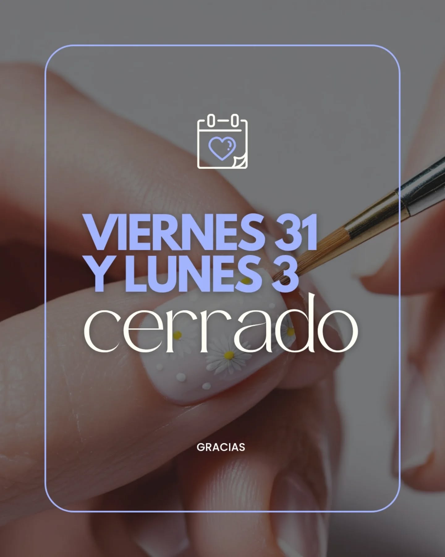 Este viernes 31/10 y lunes 3/11 el centro permanecerá cerrado.
Pero recordad que podéis contactar con nosotras para resolver cualquier duda o pedir tu cita tanto por DM 📩 como por teléfono 📲
Feliz castañada 🌰 y feliz Halloween 🎃