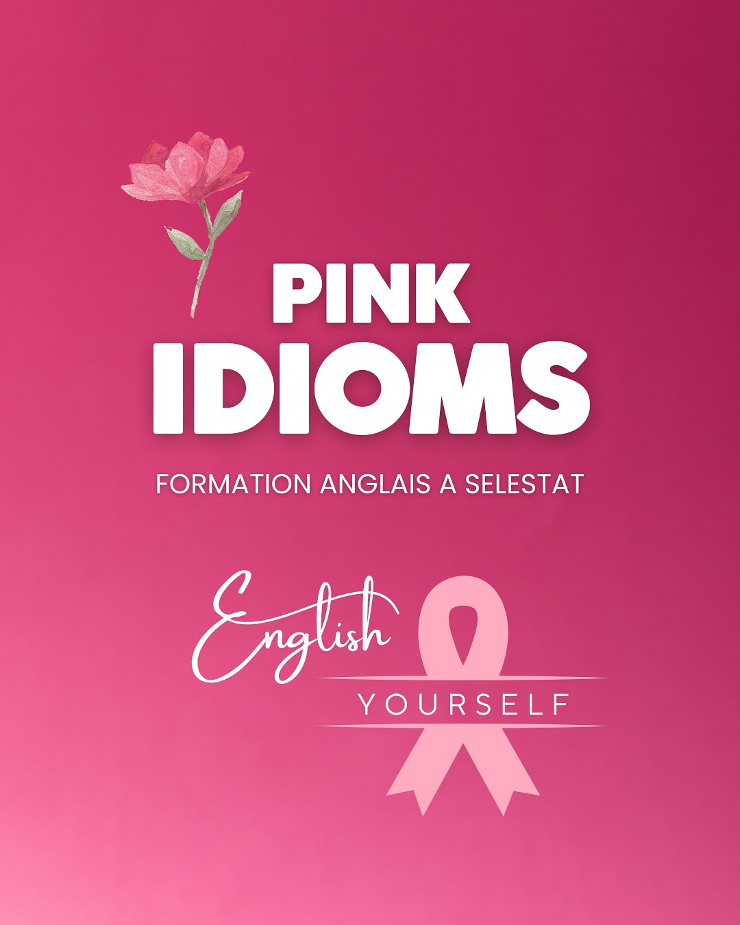 We think pink in October 🌷🎀
#formationanglais #coursdanglais #englishteacher #anglaisfacile #englishvocabulary