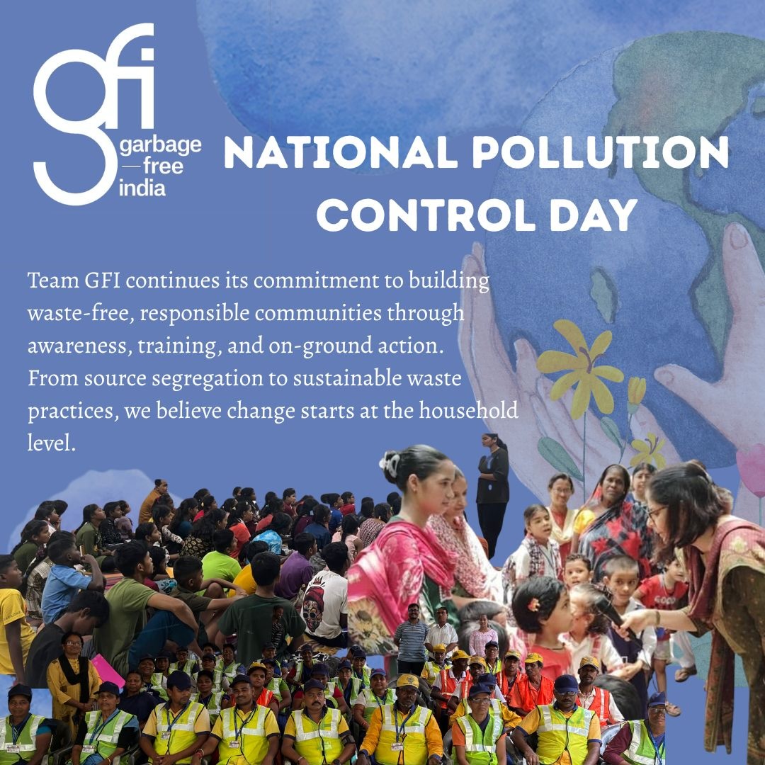 National Pollution Control Day
Team GFI continues its commitment to building waste-free, responsible communities through awareness, training, and on-ground action. From source segregation to sustainable waste practices, we believe change starts at the household level.
Let’s protect our environment—one responsible step at a time.
#NationalPollutionControlDay #GarbageFreeIndia #GFI #WasteFreeCommunities #CleanIndia #ASWM #GreenFuture #Sustainability #MyParAmiPride #CleanAndGreen India#myparamypride #mazaziradmazaabhiman