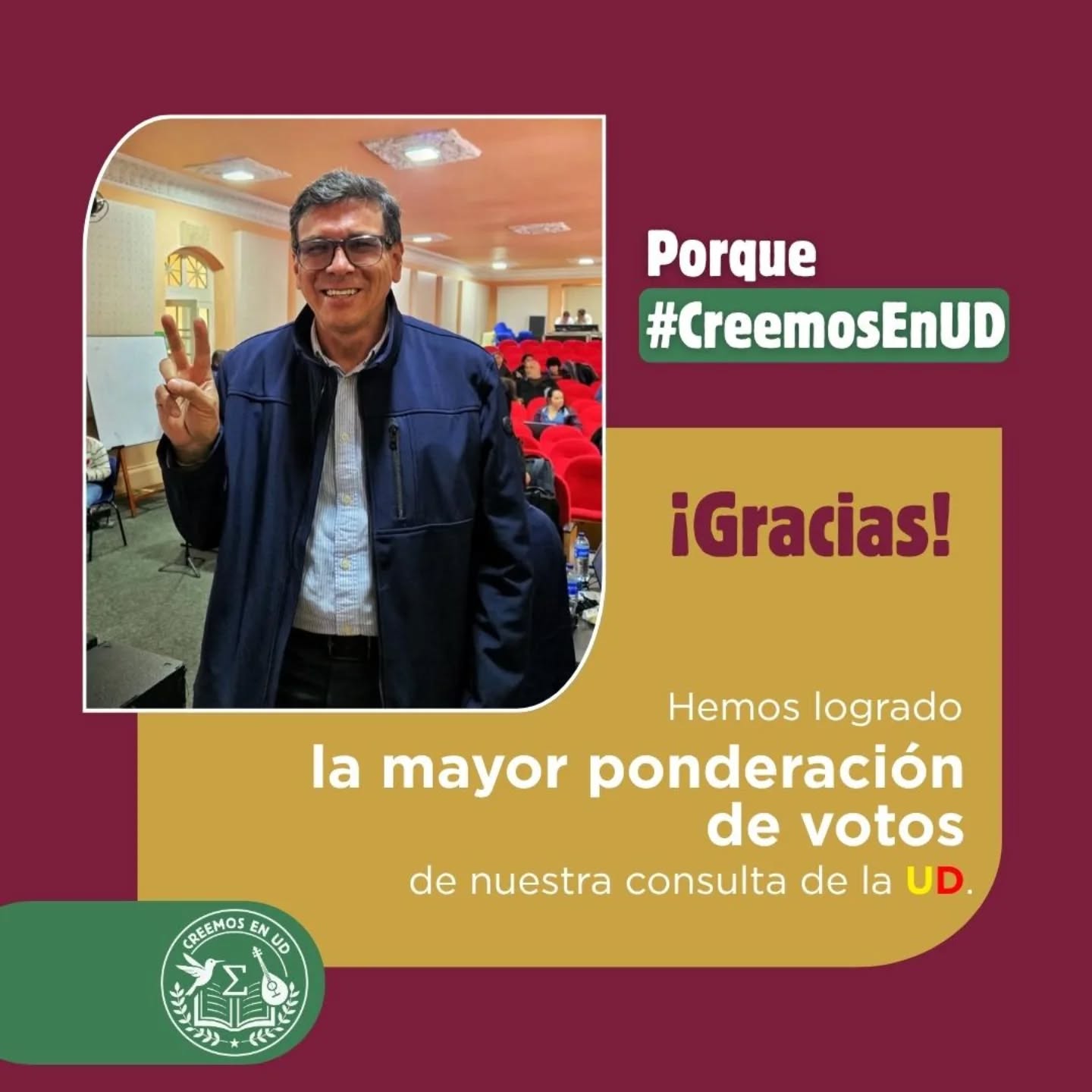Gracias y reconocimiento a la fuerza y capacidad crítica de nuestra UD. Somos UD, #CreemosEnUD.