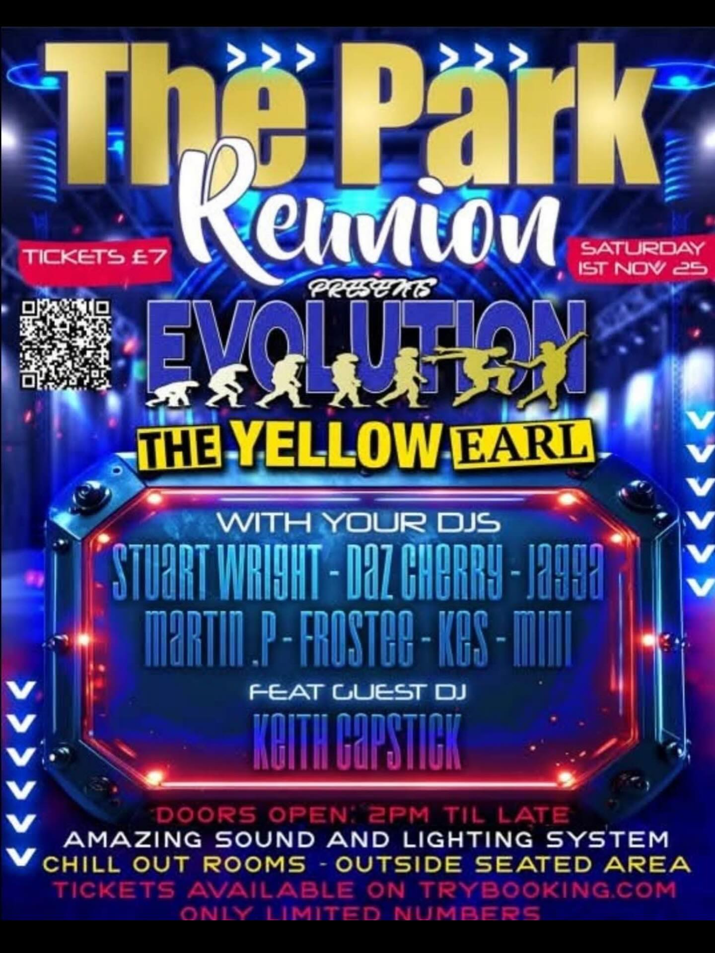 🔥 THE PARK REUNION PRESENTS: EVOLUTION — THIS SATURDAY! 🔥
📍 The Yellow Earl, Whitehaven
🕑 2PM till Late
If you were there back in the day… you already know what The Park meant. And if you’ve been to our last events, you know the energy, the tunes, and the atmosphere are something special. This Saturday, we’re doing it all again
💥 Oldskool anthems, dancefloor classics, and that unbeatable Park vibe.
💥 DJs and crowd bringing pure nostalgia and top energy all day and night.
💥 Tickets £7 or more on the door
If you’re sitting at home watching the videos after, thinking “I wish I’d gone…” — it’ll be too late! Don’t be the one who missed EVOLUTION. Be part of it.
🎟️ Final tickets available now — grab yours
https://www.trybooking.com/uk/FHFA
Let’s make some memories this Saturday! ❤️🔥