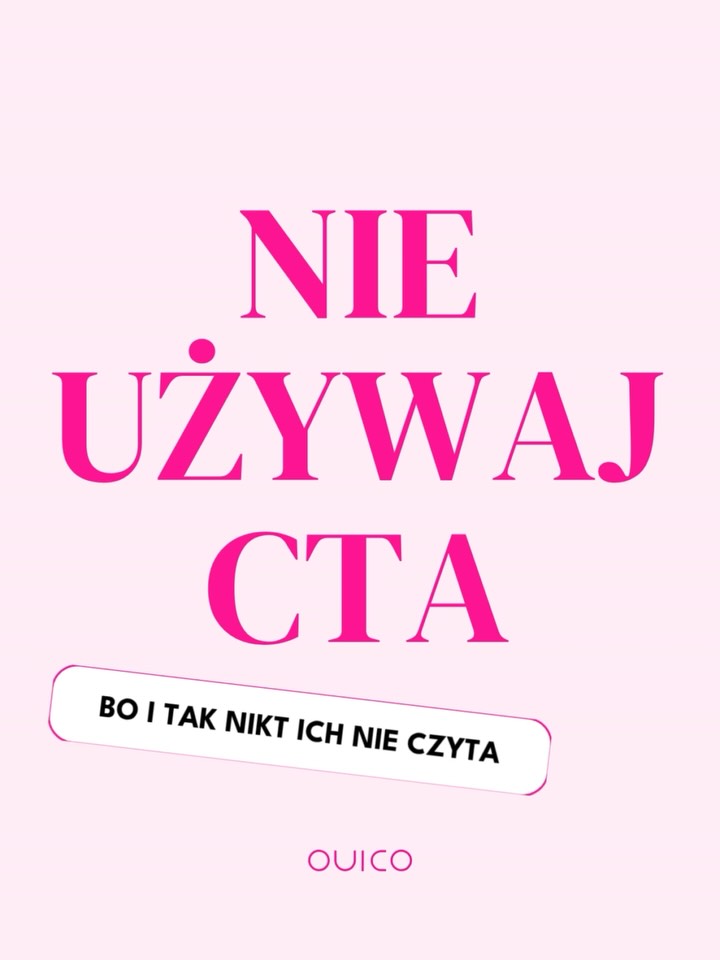 Klasyczne CTA w social mediach już dawno nie działają 👎🏼
Nie reagujemy przecież na suche i nudne polecenia typu „kliknij” czy „zapisz się”…
Więc zamiast mówić swoim odbiorcom, co mają zrobić, warto pokazać im wartość, doświadczenie i ciekawość, które same zachęcą ich do interakcji.
✔️ Call to Benefits (CTB) - pokazuje, co odbiorca zyska
✔️ Call to Experience (CTE) - pozwala poczuć lub sprawdzić coś samodzielnie
✔️ Call to Curiosity (CTC) - zaciekawia, żeby chcieli więcej
Zastanawiałaś /eś się kiedyś, co naprawdę przyciąga ludzi do Twoich treści?
Podziel się ze mną 🫶🏼
#LiveLaughLinkedIn #markaosobista #ai #kobietynalinkedin #womeninmarketing #socialmediapolska #linkedinpolska #ouiconalinkedin #linkedinmarketing #linkedintips #linkedinhacks #personalbranding #genzstrategy #genzlinkedin #genzmarketing #womenonlinkedin #mediaspołecznościowe