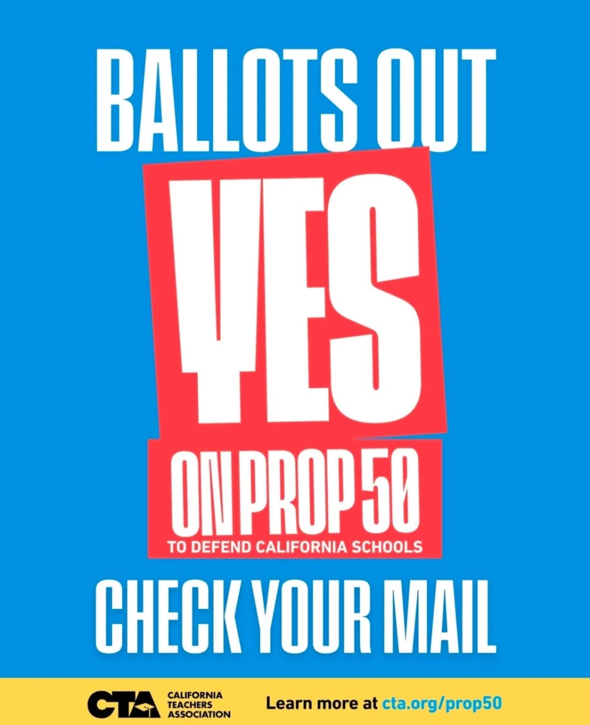 Defend California's schools and students. #YESonProp50
#wearesta #wearecta