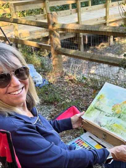 Check out all these happy painters from our outdoor painting event in Beaty Park! Thank you to Davidson Lands Conservancy for collaborating with us to make this happen. 🍂 🌳 It was great to see both new and familiar faces