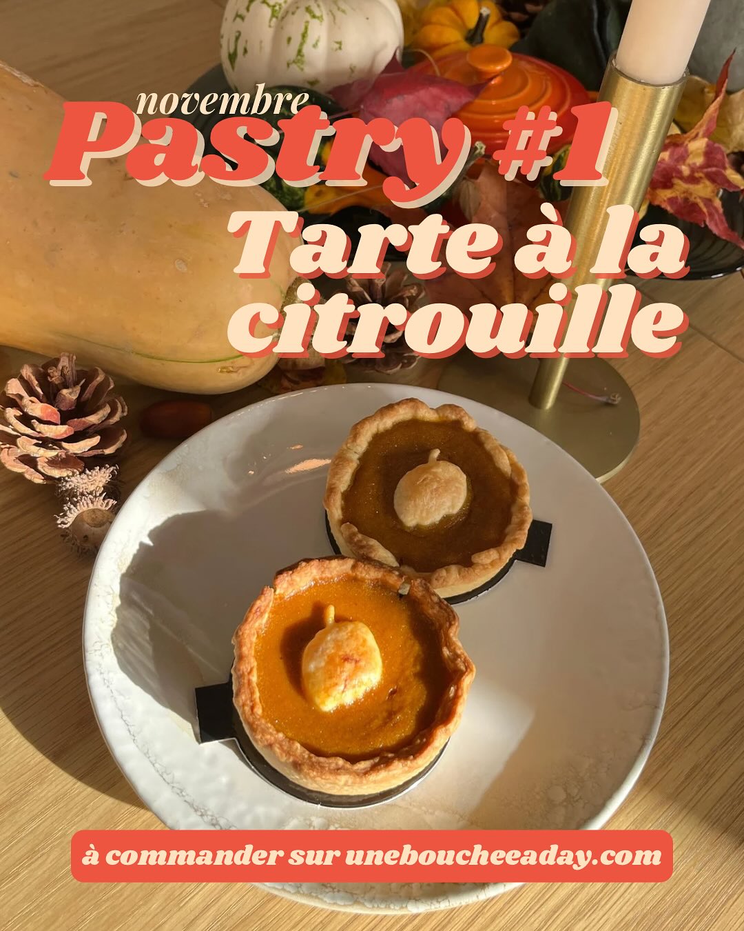 PASTRY #1 REVEAL ! 🎃
Pour cette première semaine de novembre, je vous ai concocté un dessert incontournable de l’automne aux États-Unis. 🍁 La tarte à la citrouille ! Une pâte brisée sucrée bien friable garnie d’un appareil à base de purée maison de courge, beurre noisette et miel torréfié. 🥵
Une part généreuse de tarte à la citrouille (ou une tarte entière 6-8 personnes) à commander sur mon site (lien dans ma bio). 🤗
Commandez avant vendredi le 7 novembre, et venez chercher votre pâtisserie samedi le 8 novembre à 10 rue de la Moselle à Mulhouse entre 16h et 18h. 🫡
.
.
.
#patisserie #ventedepatisserie #pastrybox #patisserieephémère #popup #americaninfrance #pumpkinpie #tartealacitrouille #thanksgiving #microentreprise #smallbusiness #mulhouse #alsace #uneboucheeaday