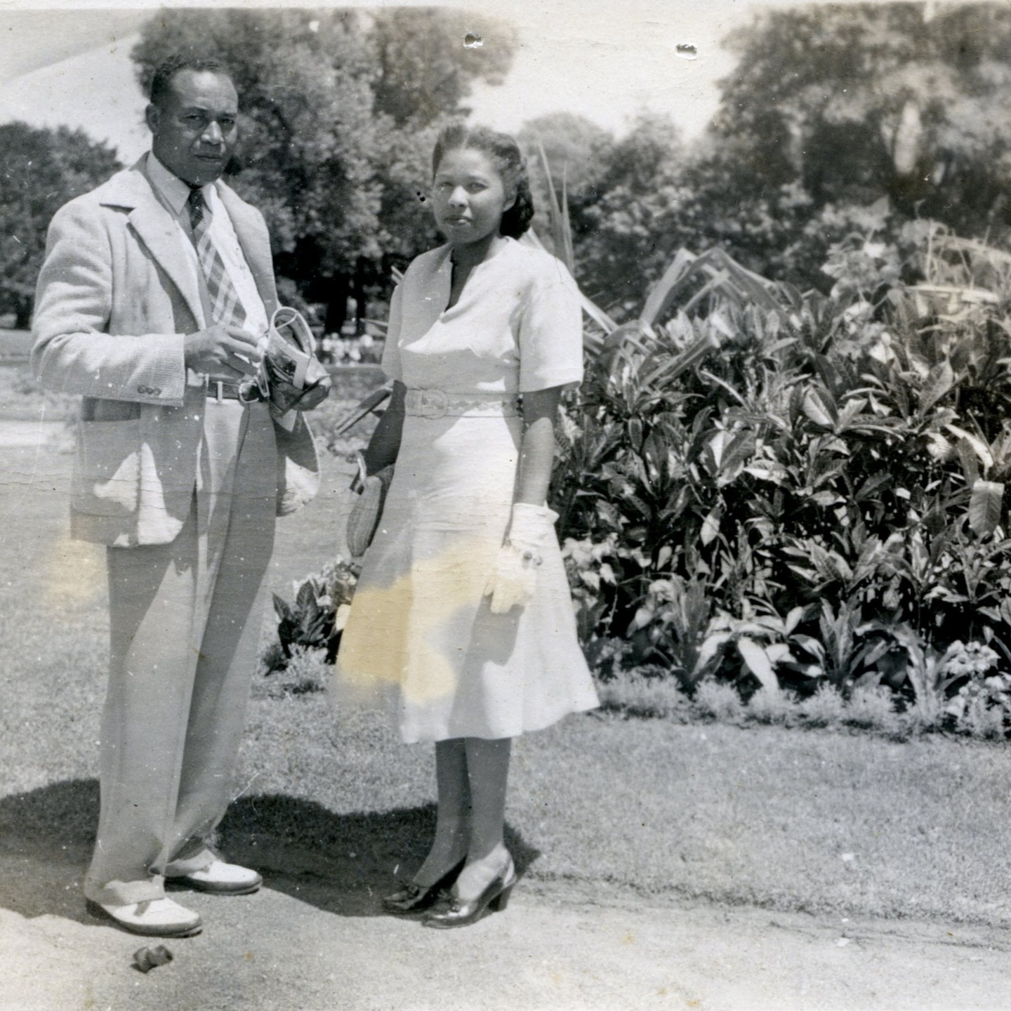 John and Eunice's love story probably began when they were both teachers at a high school in DC. (Did they bond in the staff room over unruly students or the dismal pay?) John was 47 when they married and Eunice was 30, and their love was marked by a quiet, contented happiness.
By the time they wed, John was managing Columbia Air Center, a Black-owned airport, and Eunice was right by his side, flying with him and joining the all-Black Civil Air Patrol squadron he founded, the first of its kind in the country.
Eunice’s support and shared interest in flying shored John up while he was a keystone for DC’s Black aviation community, and their love of aviation took them on many adventures together. When Eunice passed away from cancer in 1954, John retired from managing the airport, bringing that chapter of their journey to a bittersweet landing.
Visit our new Columbia Air Center exhibit to learn more about the first licensed Black airport in the nation, and John Greene's legacy.