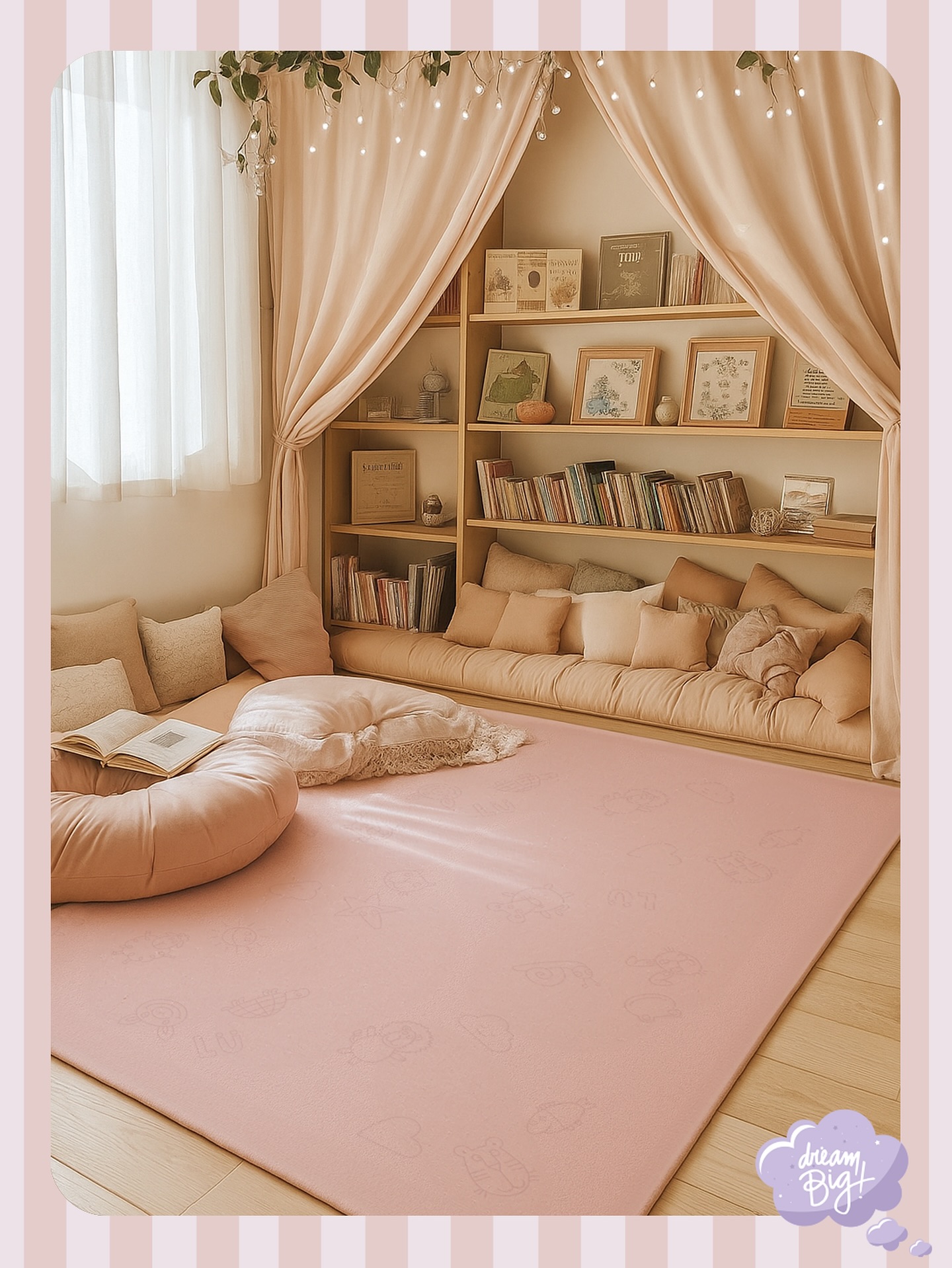 Read, dream, imagine 🌸
This soft pink reading corner is the perfect spot for little adventures, quiet moments, and magical stories.
#lubabymats #readingnook #kidsdecor #pinkinspo #calmspaces #montessori #rinconlectura #babyroom #babyroomdecoration