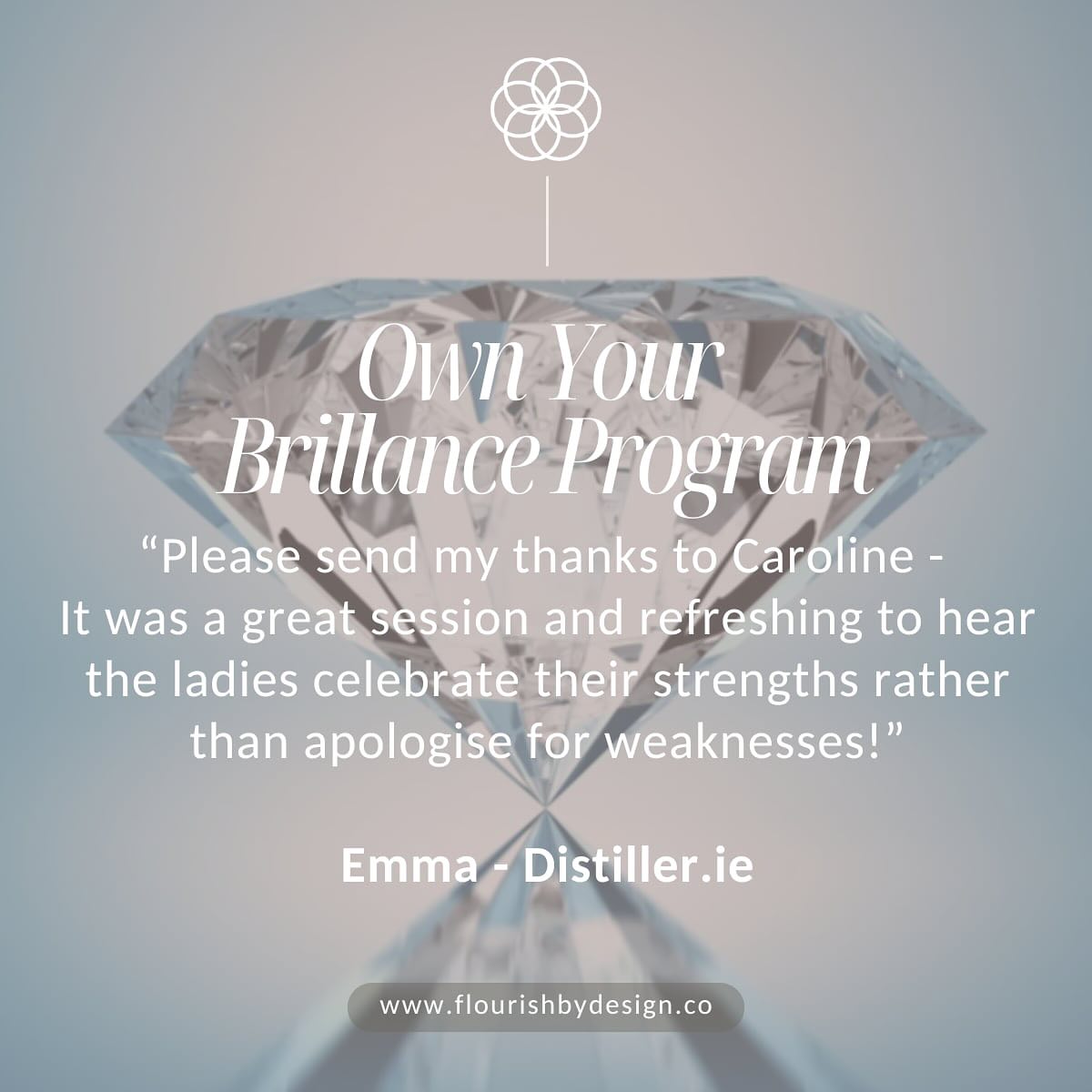 A heartfelt thank you to the wonderful team at Distilled.ie for their kind words and beautiful feedback.
“It was a great session and refreshing to hear the ladies celebrate their strengths rather than apologise for weaknesses.” – Emma, Distilled.ie
It always fills me with joy to see women shift from self-doubt to self-celebration to recognise that our strengths are something to be owned, not apologised for.
Thank you, Distilled.ie, for welcoming the Own Your Brilliance Program with such openness and heart.
#OwnYourBrilliance #FlourishByDesign #WomenSupportingWomen #Confidence #Leadership #Empowerment
