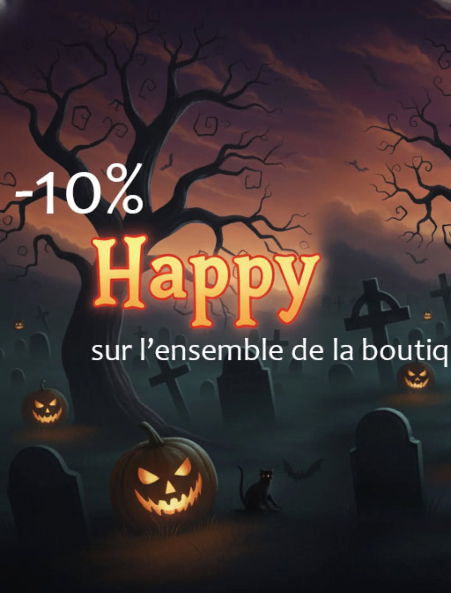 Des bonbons ou un sort ou plutôt : un code promo 😁
Même les fantômes et les citrouilles sont d'accord : c'est le moment de vous faire plaisir 🎃 👻
La magie d'halloween opére sur la boutique !
Ne manquez pas notre offre effrayante ! -10% sur toute la boutique 🛍️
• CODE : HALLO25
• QUAND : du 29 octobre au 1 er Novembre 2025
Ne manquez pas cette offre Éclair ⚡
Lien du site dans la bio