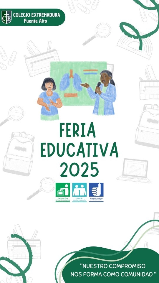📍Feria Educativa 2025
Seguimos sumando actividades en nuestro Colegio Extremadura! Compartimos un poco de lo que fue nuestra gran Feria Educativa 2025.
Felicitaciones a todas y todas nuestros estudiantes por su valiosa participación y lograr que esta Feria sea tan importante para nuestra Comunidad escolar.
#Feria
#educación