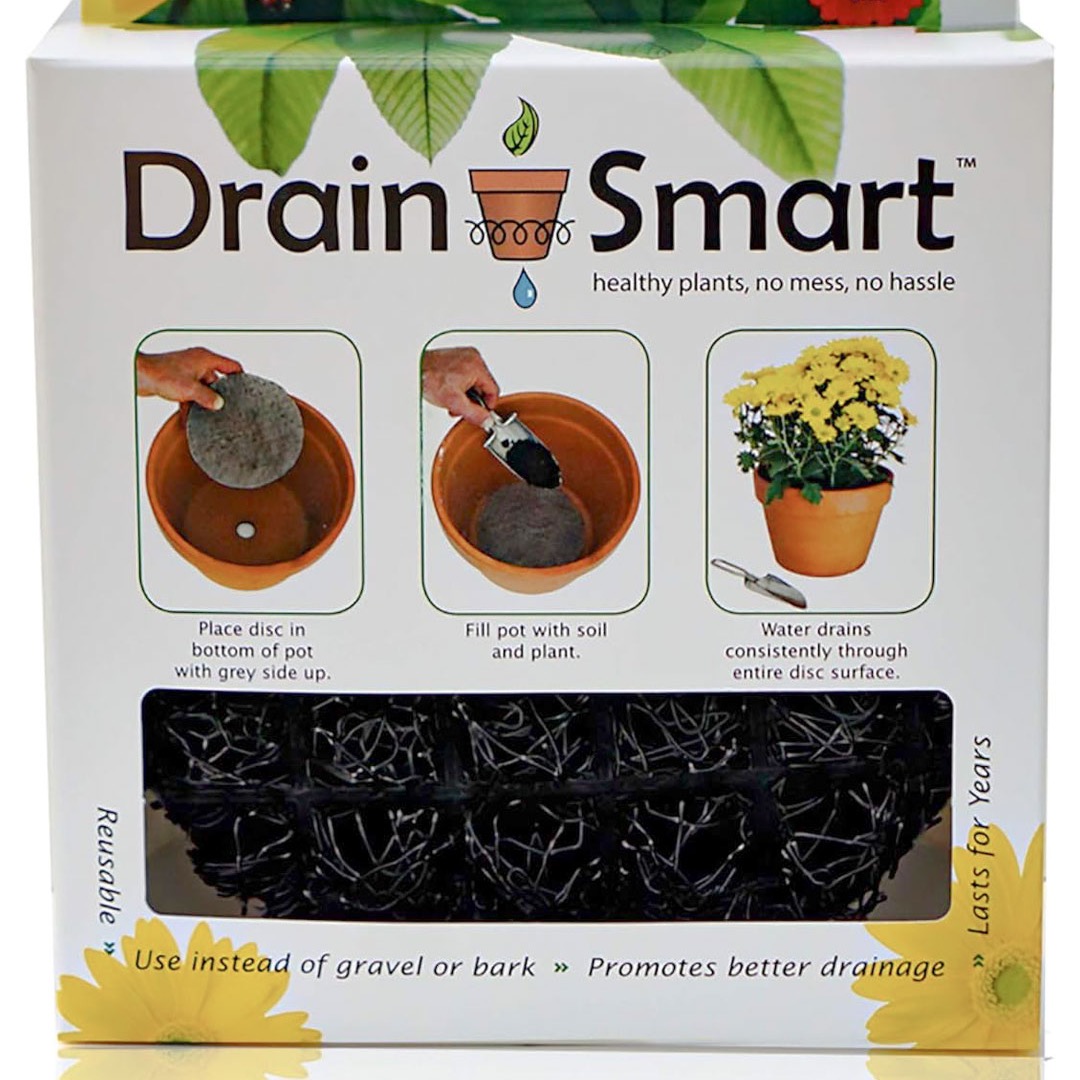 Transform your plant care with Drain Smart's Superior Drainage Discs! No more messy gravel or mesh—just simple, effective reusable discs that keep your potted plants thriving. Plus, every purchase helps plant trees across the USA! Visit us now: drainsmartusa.com #GardenSmart #PlantCare #EcoFriendly