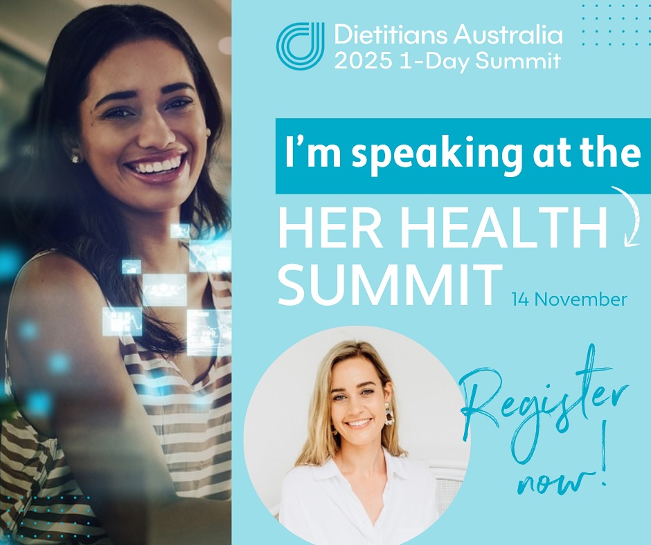 I’m proud to be presenting at Dietitians Australia’s virtual Her Health Summit! Join me on Friday 14 November and other passionate leaders as we explore women’s health across the reproductive years. https://tinyurl.com/4zv98dde
#endometriosisawareness #endodietitian #womenshealthsummit