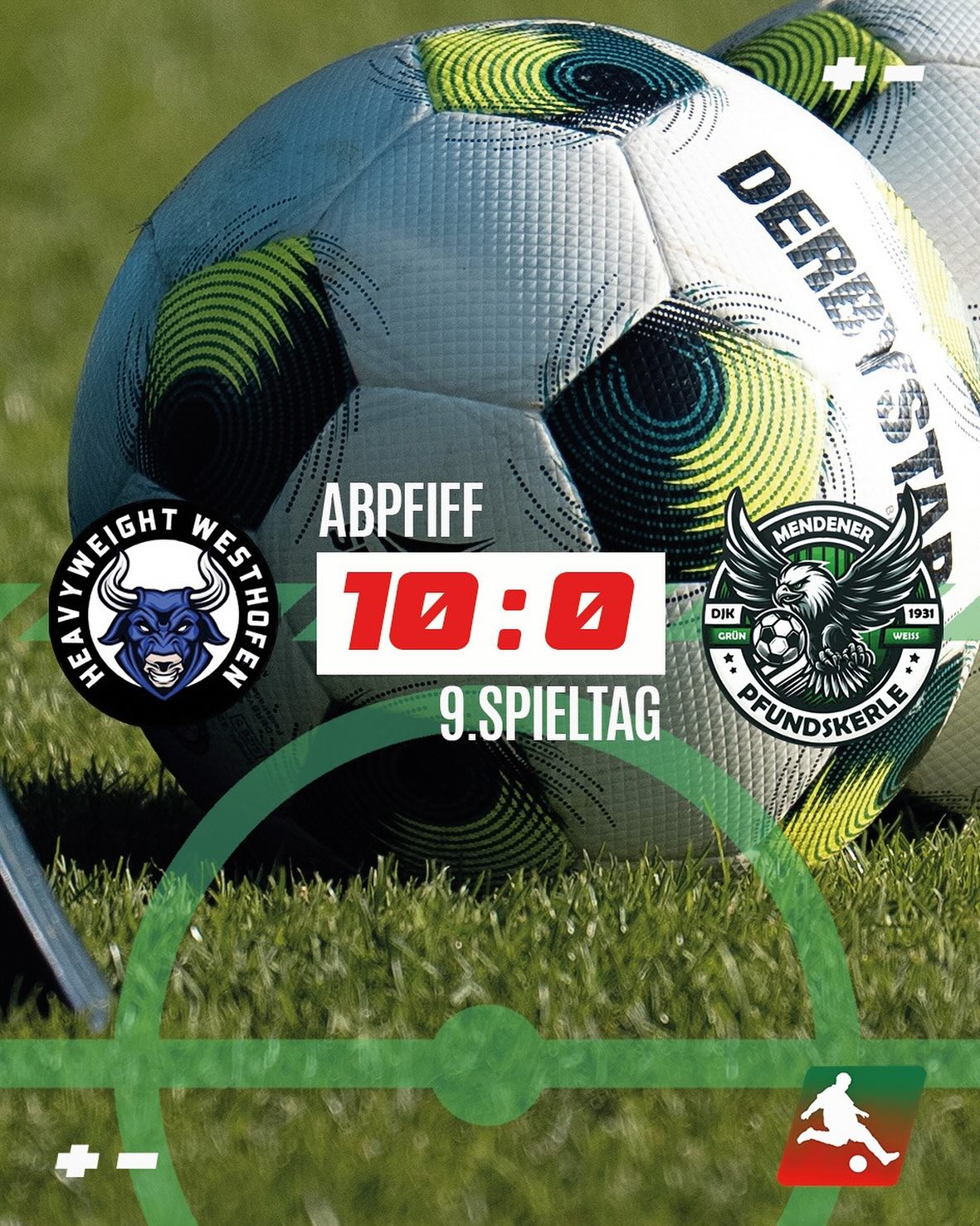 Abpfiff in Westhofen!
•
Der amtierende Meister setzte am Montag gegen die @gwmendenpfundskerle ein Ausrufezeichen und setzt sich damit wieder an die Tabellenspitze.
@heavyweightswesth0fen