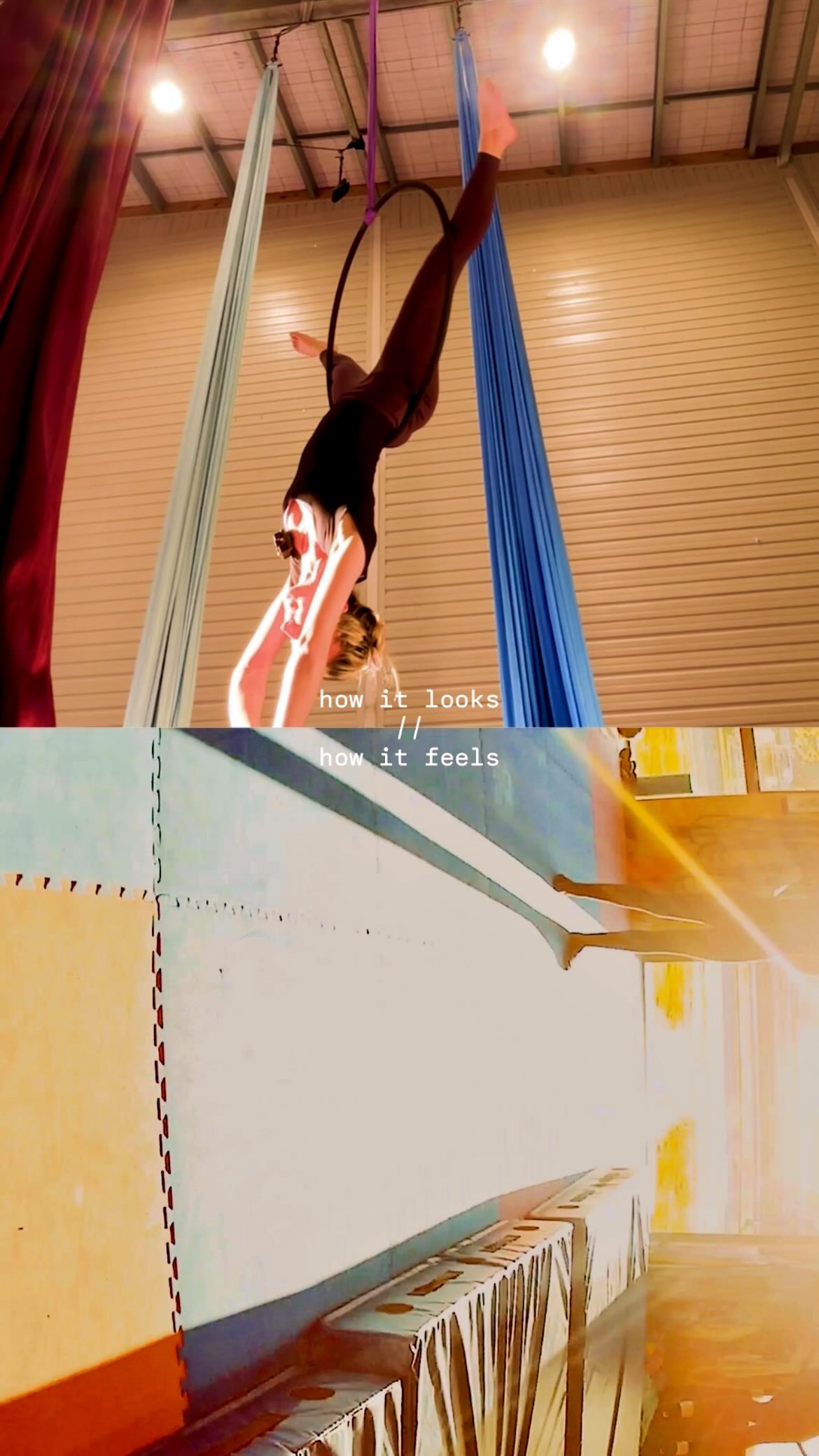 Turns out moving into Star-on-the-Bar on a spinning hoop when you haven’t been on one for a while is rather tricky 😂
This was me having a play for the first time in about a month on the hoop (I’m smitten with silks and having fun with hammock, so hoop’s taken a bit of a back-seat). Thought I’d better give it a go again ahead of an incredible workshop at the weekend - which covered how to spin and flare like a boss and drop with more drama and pizzazz than reality tv.
Here’s how the “before” looked - the “after” is still a work in progress, complete with extra flair and fewer tangles! 🤭
#workinprogress #rightroundbabyrightround