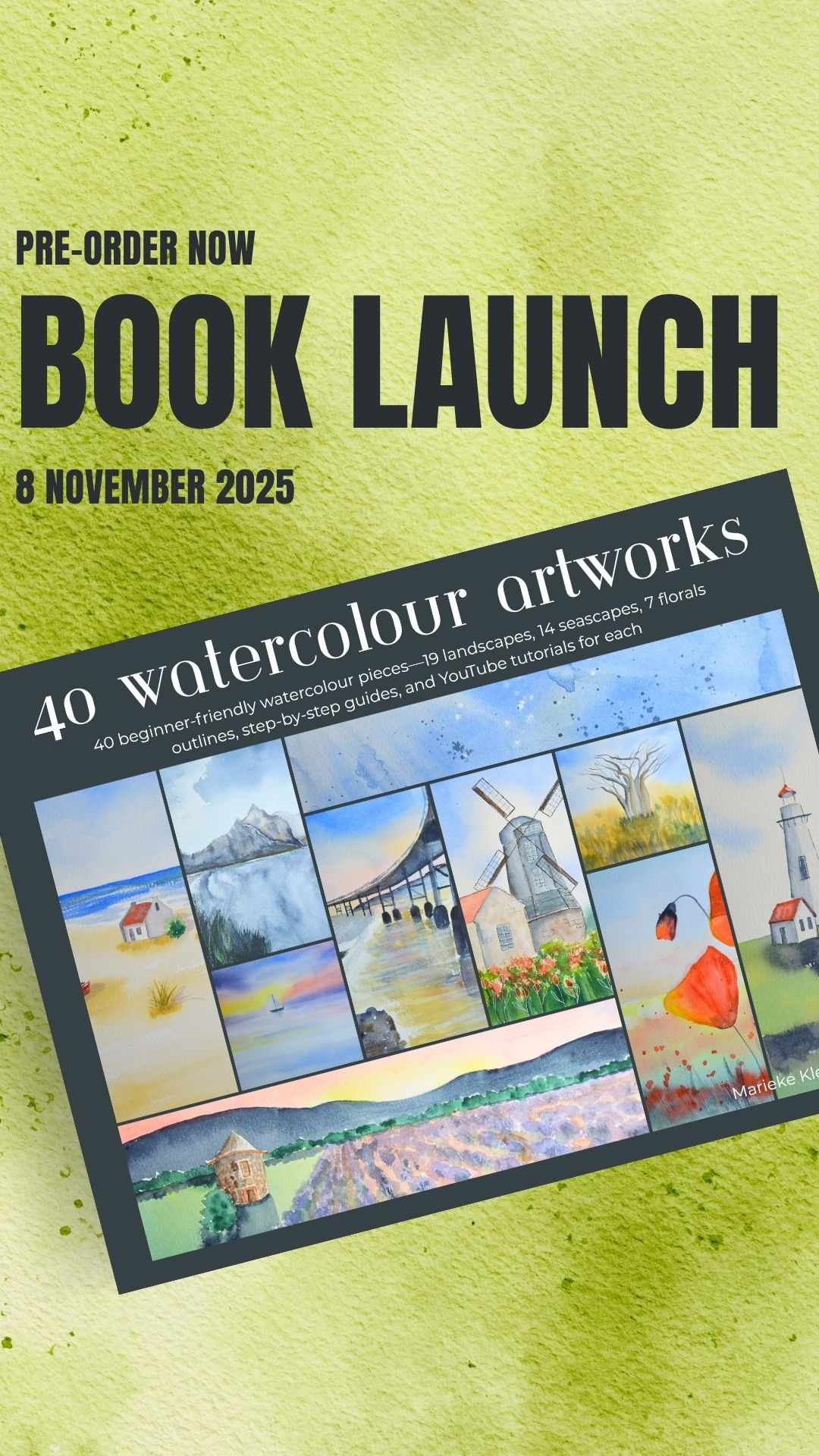 Pre-Order available now Australia-wide from my website (watercolourwellness.com) OR available on AMAZON worldwide from the 8th of November! I'm so excited about this! #watercolour #book #tutorial #youtubechannel