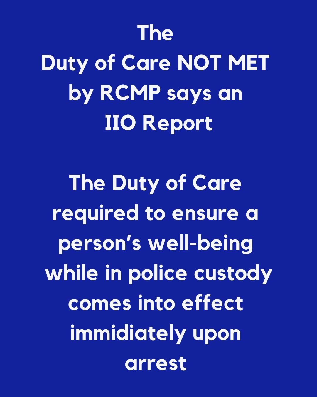 Individuals are dying in police custody at higher rates says the BC Indenpendent Investigations Office's (IIO) report. This "trend and concerning problem" was highlighted due to teh tragic loss of 21-year old Surrance Myers, an Indigenous man from Tsilhqot'in Nation, on December 20, 2022. Accountability for this lack of supervision should be a priority but it does not seem to be the case.
https://www.cbc.ca/news/canada/british-columbia/surrance-myers-tsilhqot-in-first-nation-rcmp-detention-death-9.6933823