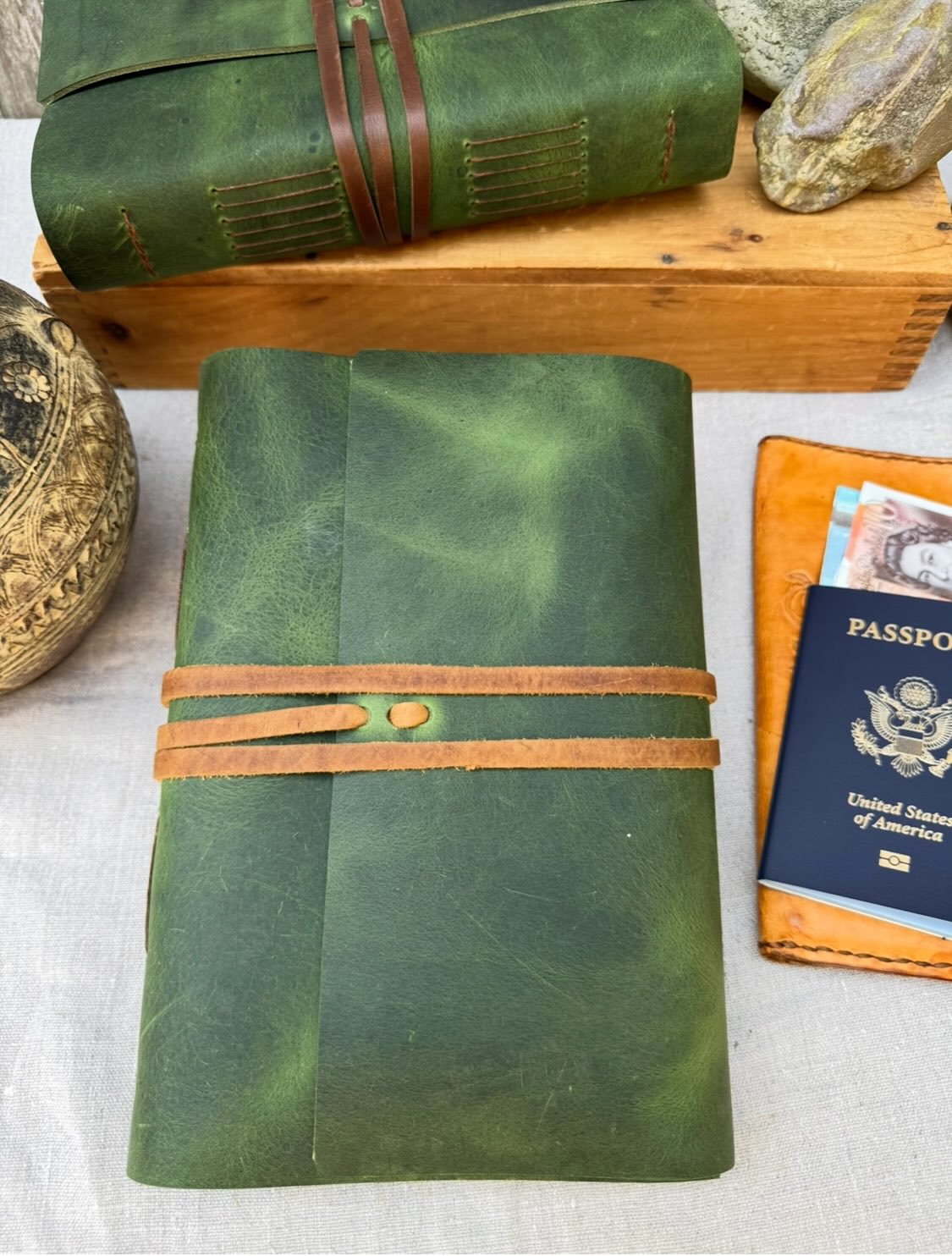 Shipping out another Around the World Storyteller — chosen as a wedding gift for newlyweds soon to set off on their travels. Ready to gather their stories from the road. 🌍✨✈️ 💕
"Traveling leaves you speechless,
then turns you into a storyteller."
- Ibn Battuta
Now available in two sizes on the website. (link in bio) or at the Edgartown studio!
#ArtJournal #TravelJournal #LeatherBoundJournal #OneOfAKindGift #VineyardArtisans #FindYourStoryAtHypatia