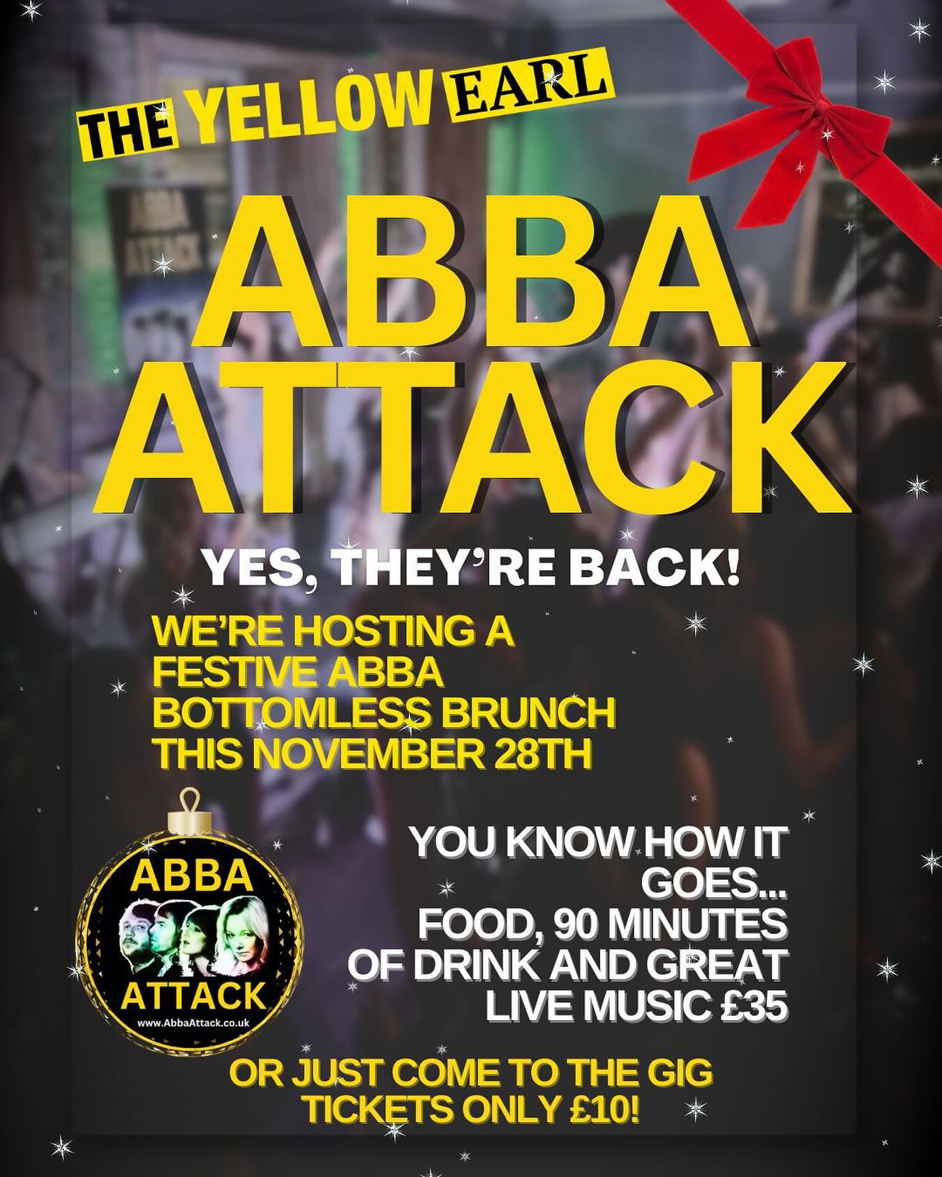 We have 1 brunch table left for Abba bottomless
£35 per person includes gig ticket and all this 90 mins of free drinks and pick 3 dishes for our BB menu
To book Dm the page or call 01946691450