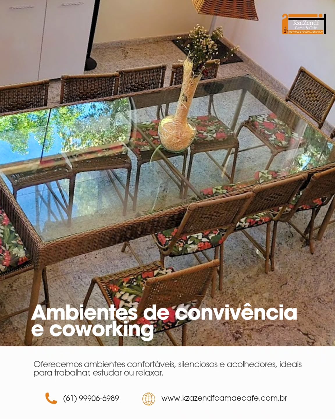 Conforto e praticidade em cada detalhe!
Todos os quartos do KzaZendf Cama & Café contam com mesa de estudo e ambiente tranquilo, ideais para quem deseja estudar ou trabalhar com concentração.
Hospede-se com conforto e produtividade em Brasília!
📲 Reserve pelo site ou WhatsApp.
#HospedagemBrasília #EstudoETrabalho #ConfortoGarantido #Kazendf