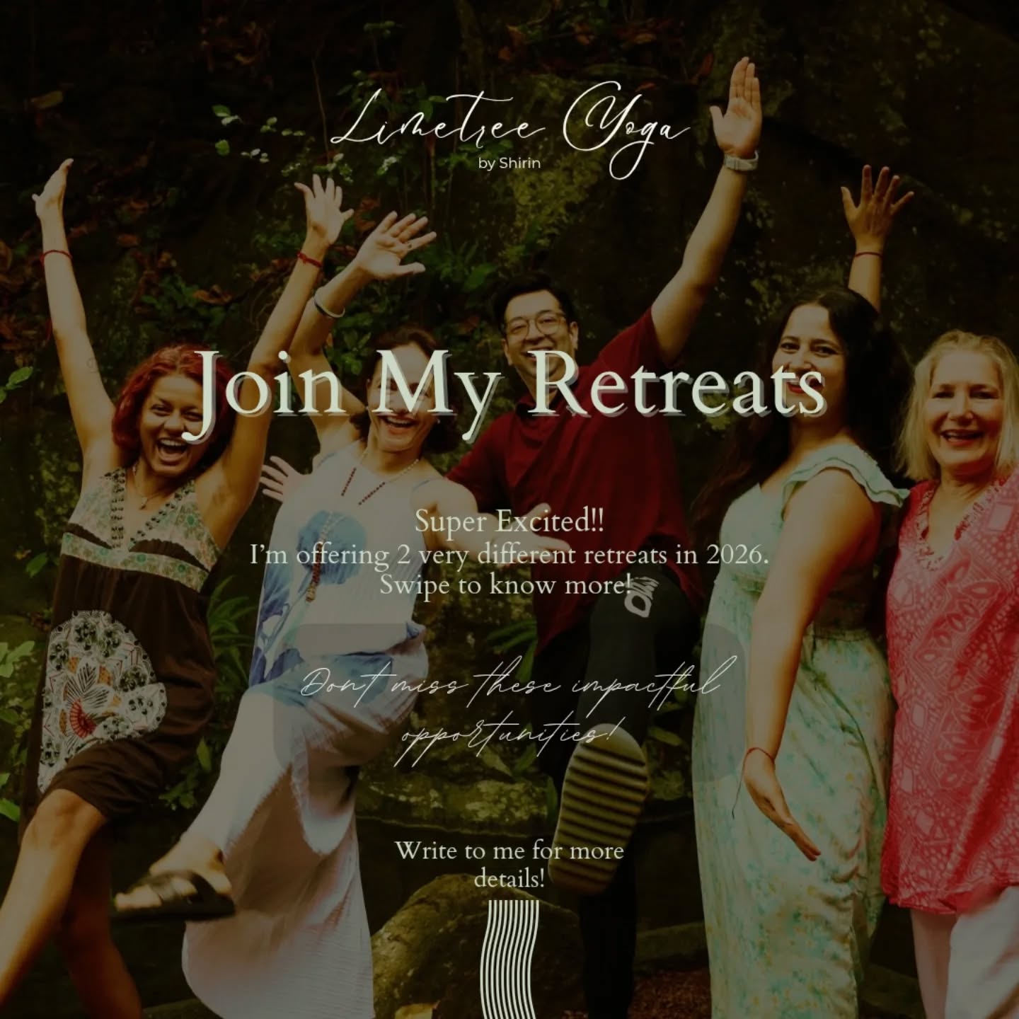 ➡️SWIPE
It's time to announce my upcoming retreats:
1. 🌊Tide & Transformation💫
A Couples' Retreat
Limited to 5 couples!
7 days / 6 nights, 29th to 4th April 2026.
.
A shared experience designed to deepen emotional connection , enhance communication,and foster mind-body connection in an environment that provides personalized , empowering health care through the concept of Integrated and Functional Medicine.
2. ✨️Unwind & Align🌴
A Deep Jungle Retreat
2-16 August 2026
(1 week option available)
You will be living, eating, breathing with nature in this spectacular retreat space.
.
✅️According to The Guardian, "This place is talked about in revered tones as one of the extraordinary yoga destinations in the world."
.
✅️According to Harper's & Queen, it's one of the World's 100 Best Spas-Alternative Retreats.
🙏Get in touch now!
.
.
.
#srilankatravel #yogaretreats #wellnessretreat #yogaretreatsworldwide #yogasrilanka #srilankayogaretreat #discover #selfcare #selflove #onandoffthemat #limetree_yoga #wellness #weareswissabroad
