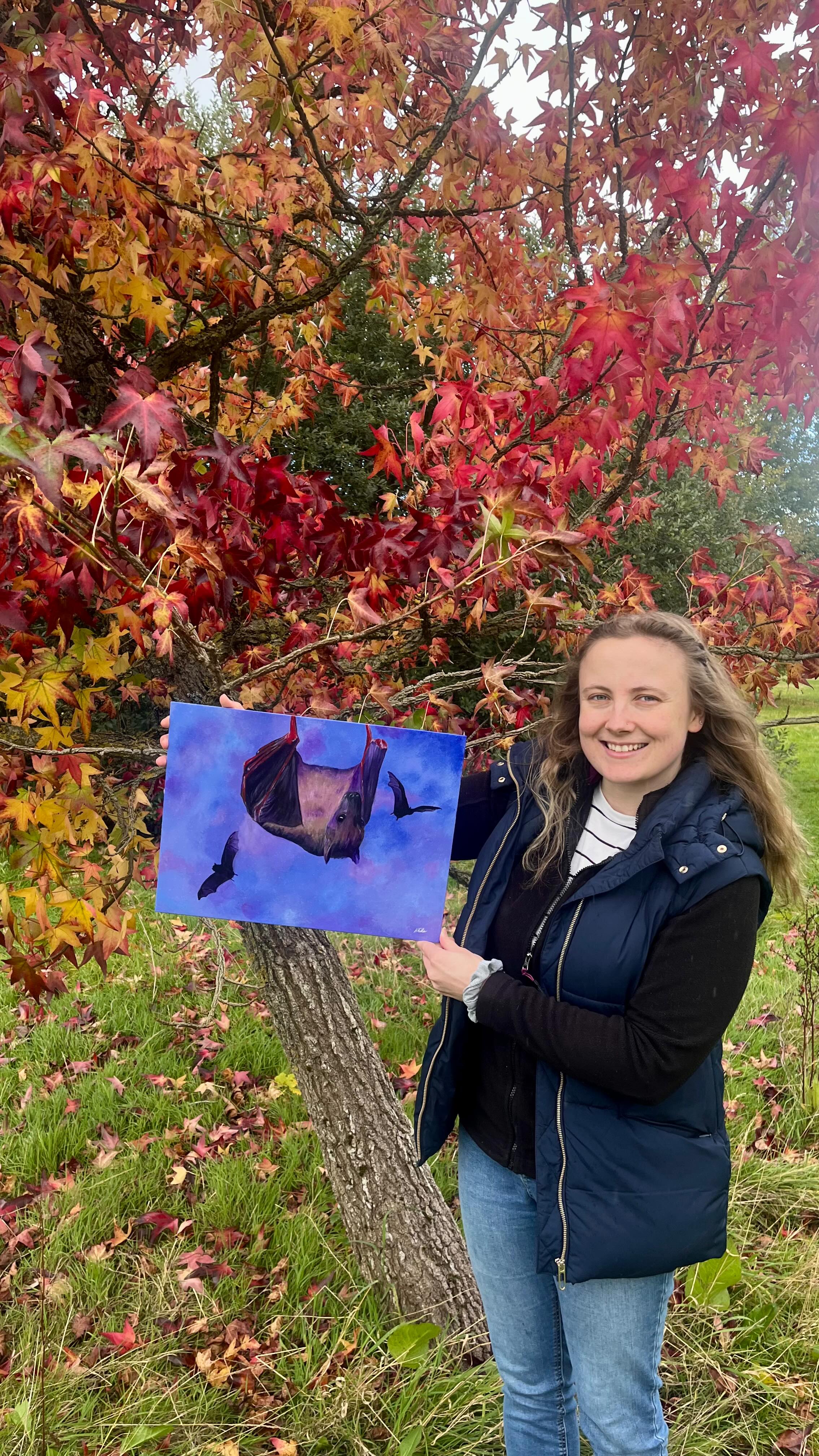 Happy Halloween!
I had a lovely autumn walk and took my bat painting along to varnish 🍁
#varnish #acrylicpainting #bats #halloween #autumn #autumnleaves #bitoffun