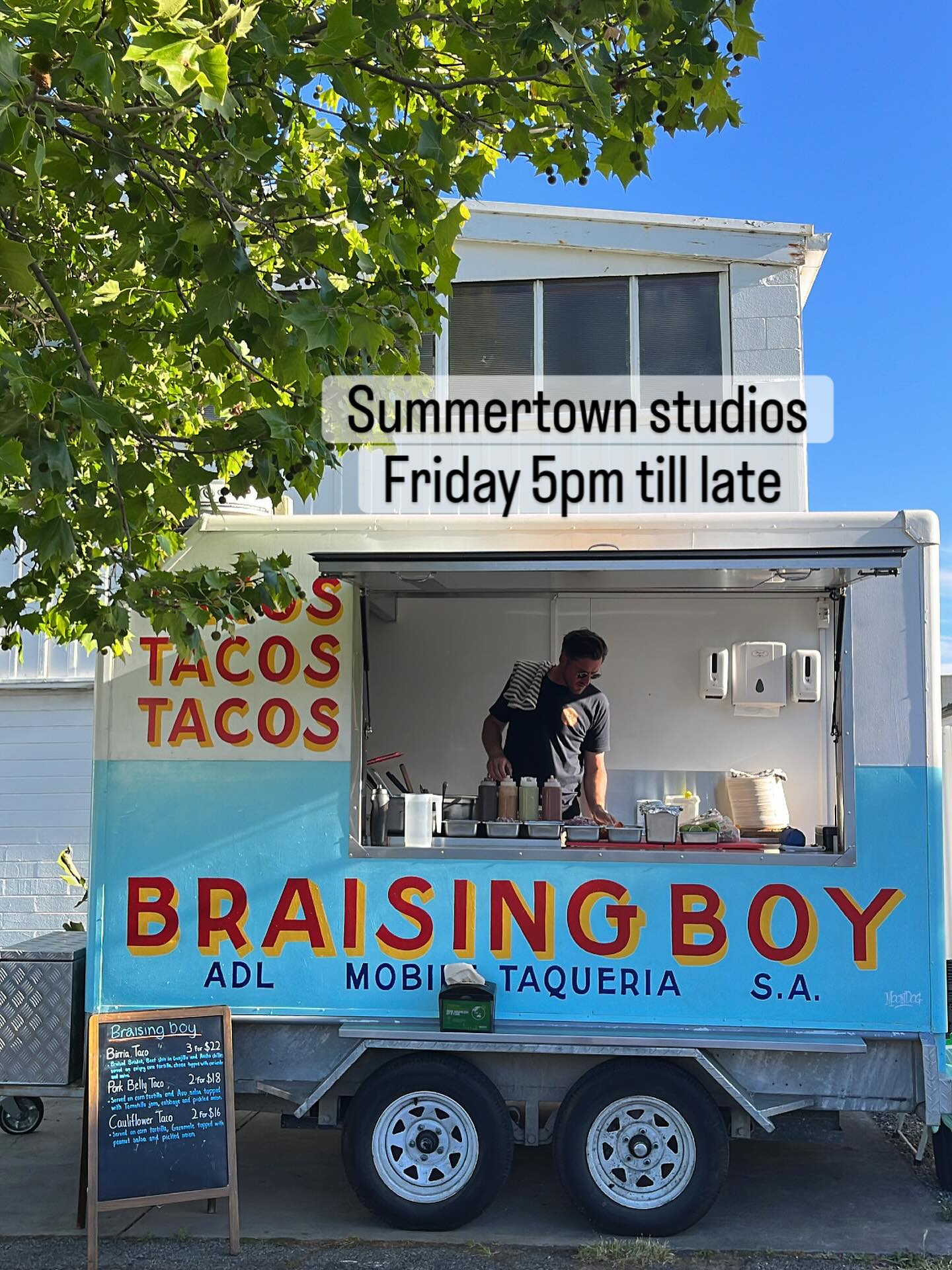Wine Time this Friday night 5pm till 10pm - come grab a @hither_yon red and listen to @hugosalcedomusic while eating a taco by me @summertownstudio